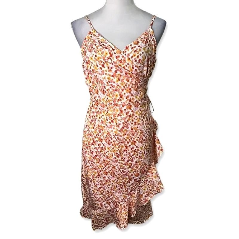 Other Vero Moda Mini Dress Adjustable Straps Ruffle Hem Floral L Size L / US 10 / IT 46 - 2 Thumbnail