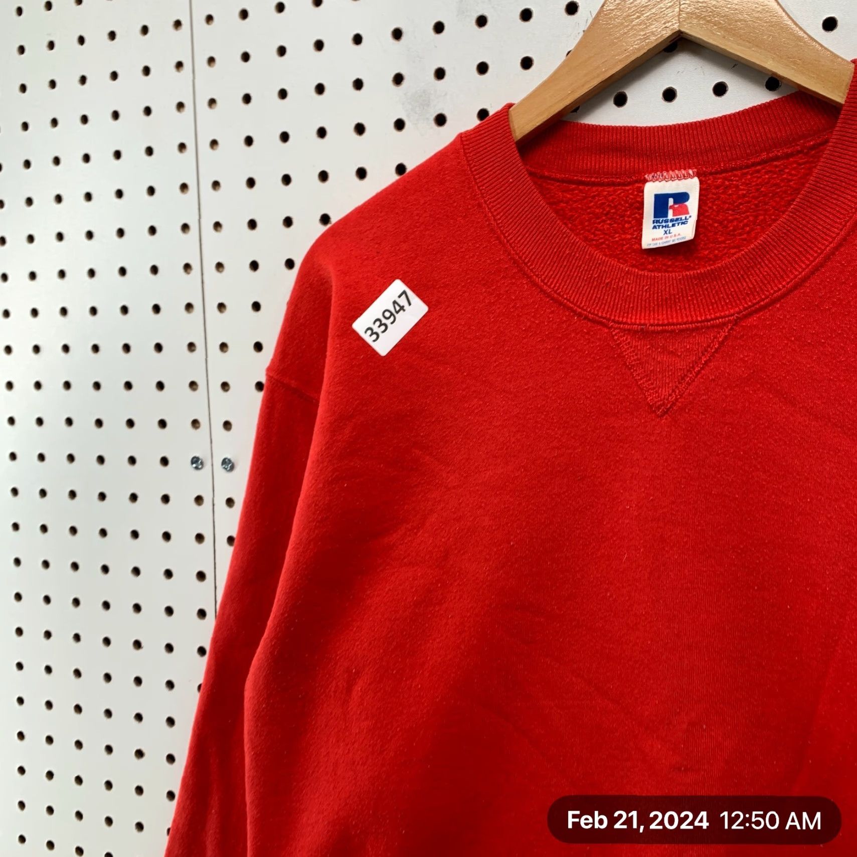 Russell Athletic Vintage Russell Athletic Crewneck Sweatshirt Mens XL Red 80s 90s USA Fleece Cotton Gym & Training Size US XL / EU 56 / 4 - 6 Thumbnail