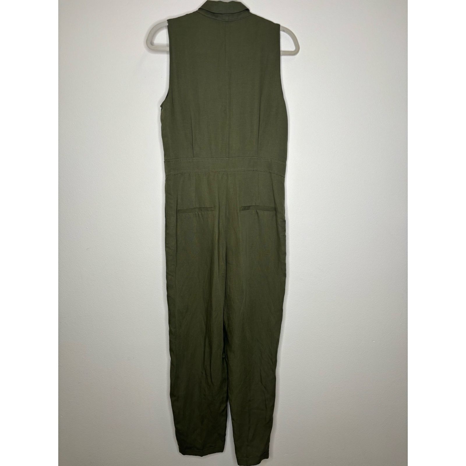 Mango MANGO Long Linen Jumpsuit Size 27" / US 4 / IT 40 - 6 Thumbnail
