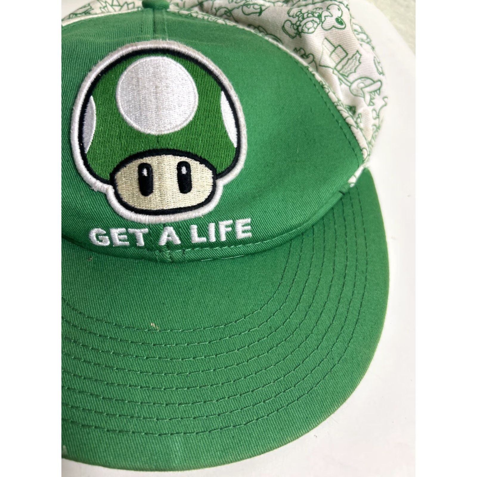 Nintendo Super Mario Baseball Cap Green Adult Used Fitted L/XL Hats Cap Unisex Nintendo Theme Retro Casual Baseball Cap Size ONE SIZE - 3 Thumbnail