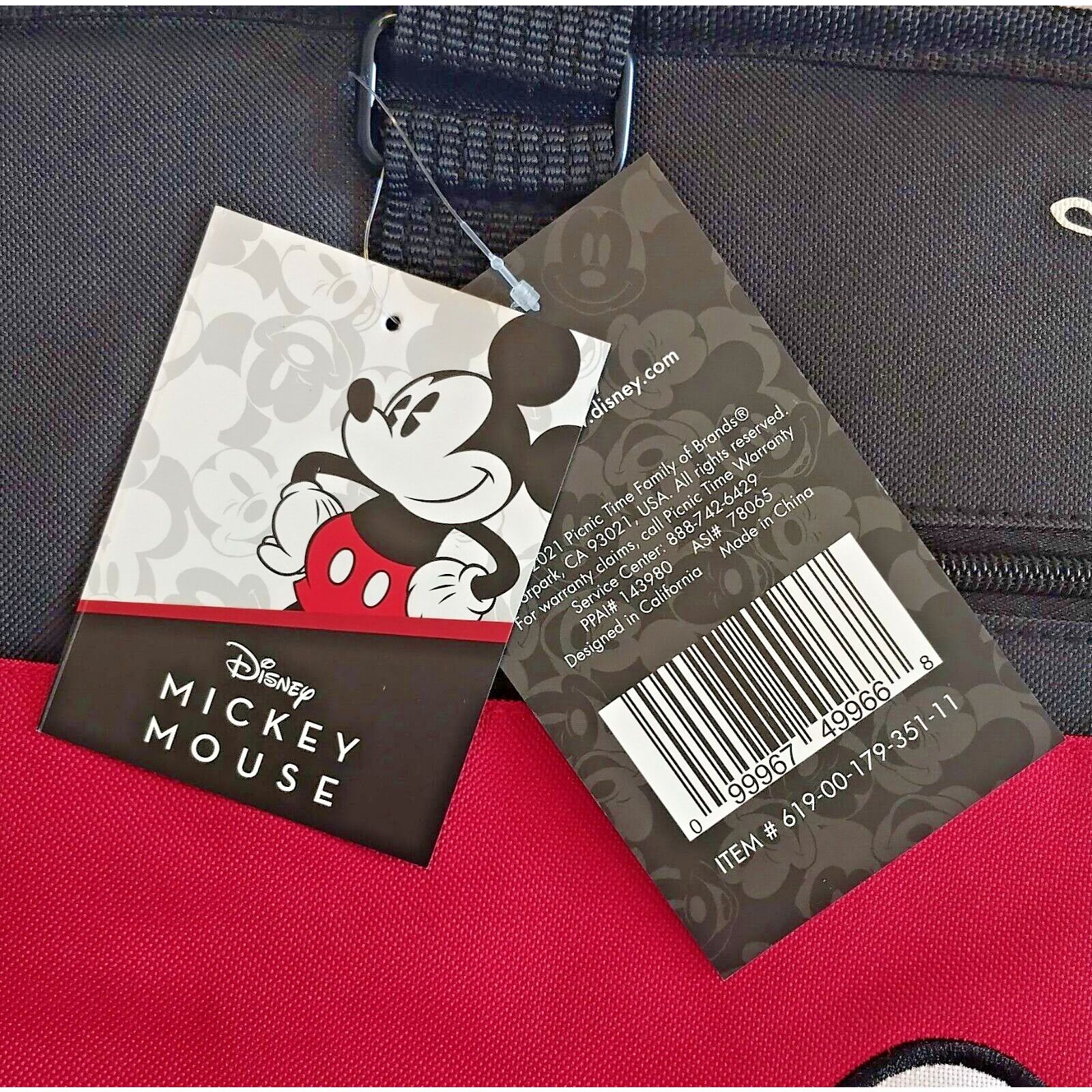 Disney NEW! Disney "Mickey's Shorts" 'Topanga Cooler Tote' Picnic T Size ONE SIZE - 7 Thumbnail