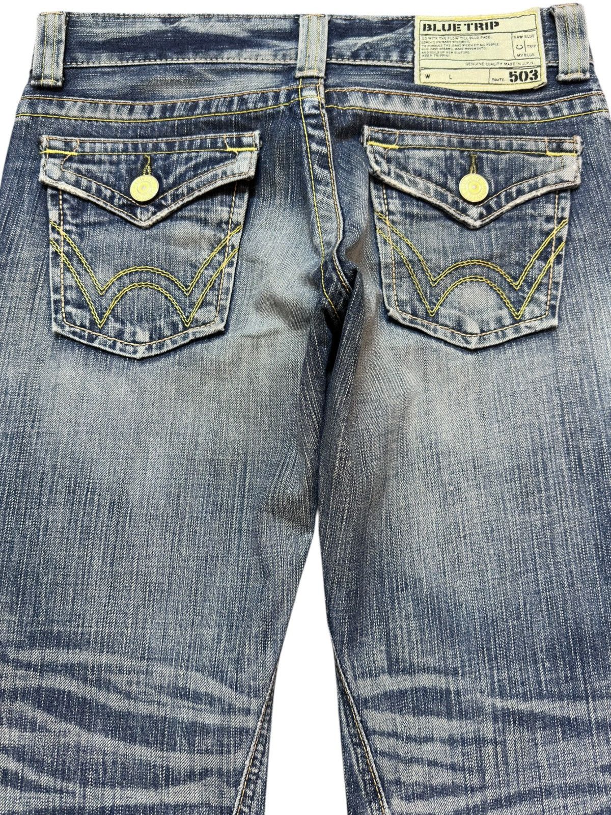 Edwin Vintage Edwin 503 Bluetrip Flare Bootcut Whiskers Denim Size US 29 - 6 Thumbnail