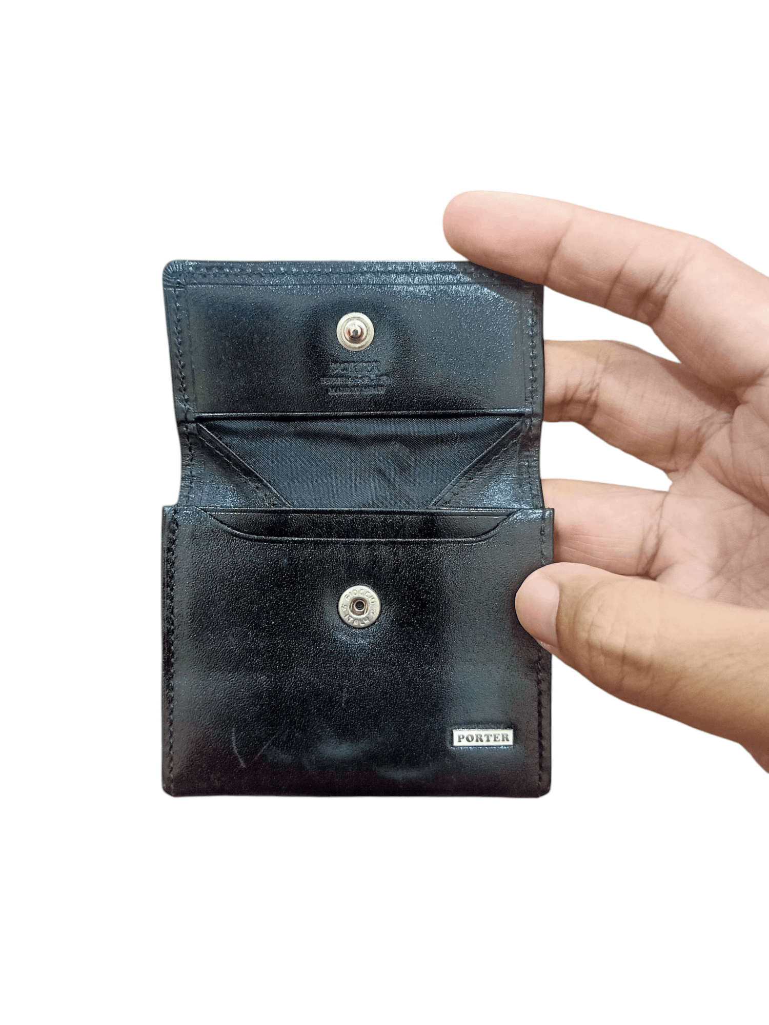Porter Porter Sheen Leather Coin Case Wallet Size ONE SIZE - 5 Thumbnail