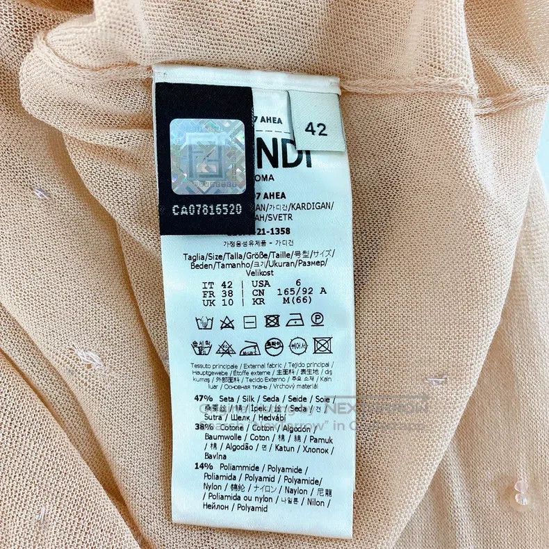 Fendi Fendi Women's Beige Cardigan Size S / US 4 / IT 40 - 6 Thumbnail