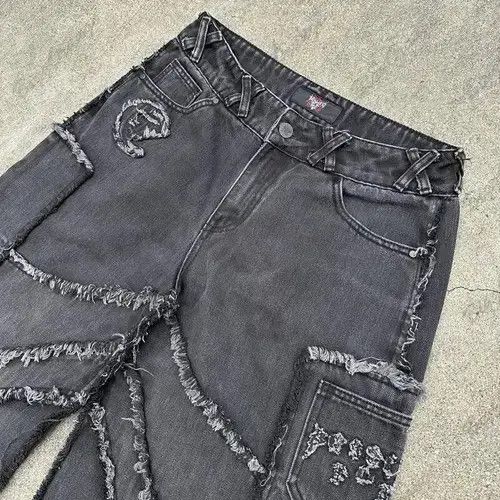 Designer × Japanese Brand × Jean Hip Hop Oversized Baggy Jeans Size US 33 - 2 Thumbnail