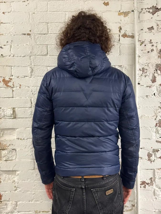 Versace Versace Navy Quilted Nylon Asymmetrical Puffer Jacket Size US S / EU 44-46 / 1 - 3 Thumbnail