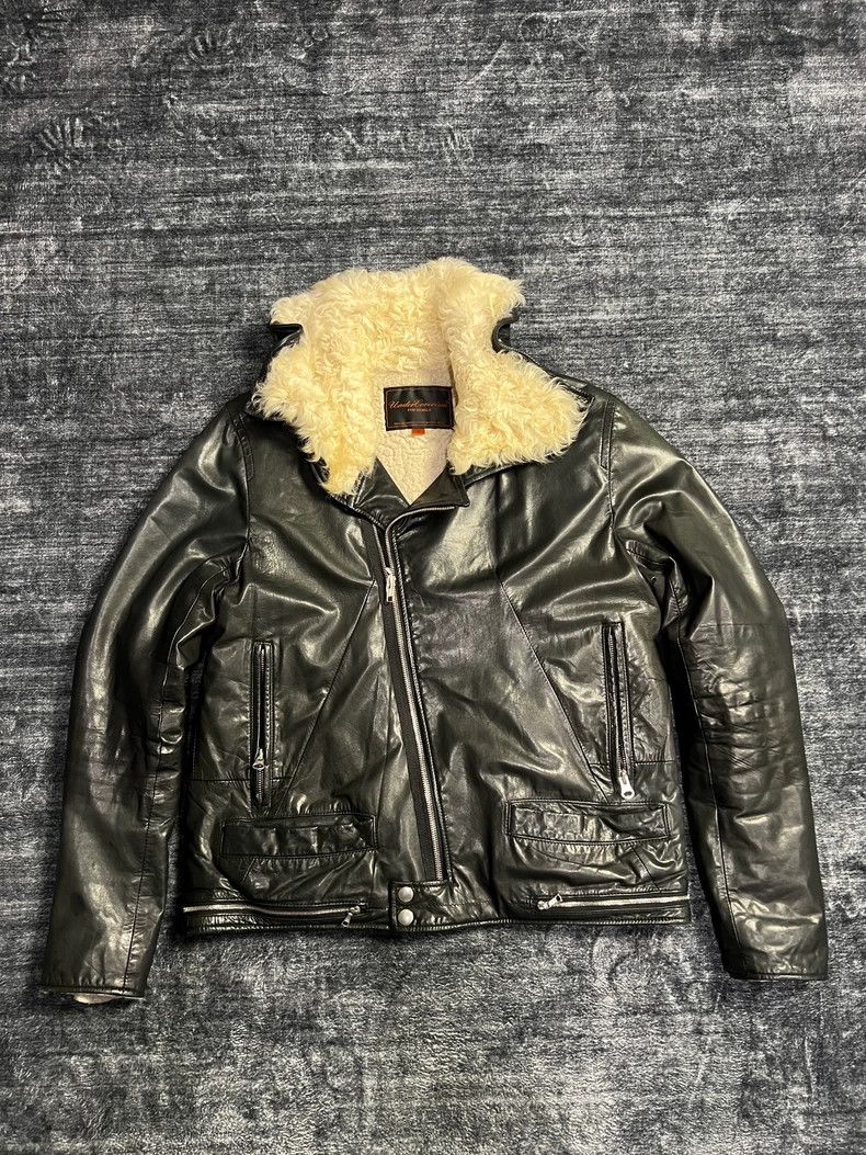 Undercover Undercover Lambhair Collar Leather Biker Jacket Size US M / EU 48-50 / 2 - 1 Thumbnail