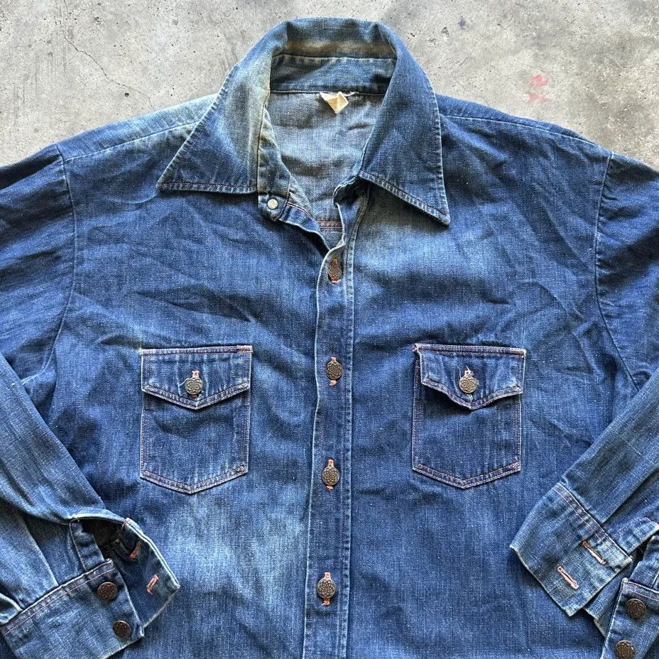 JCPenney Vintage 60s JC Penney Denim Chore Jacket Size XL / XXL Size US XL / EU 56 / 4 - 4 Thumbnail