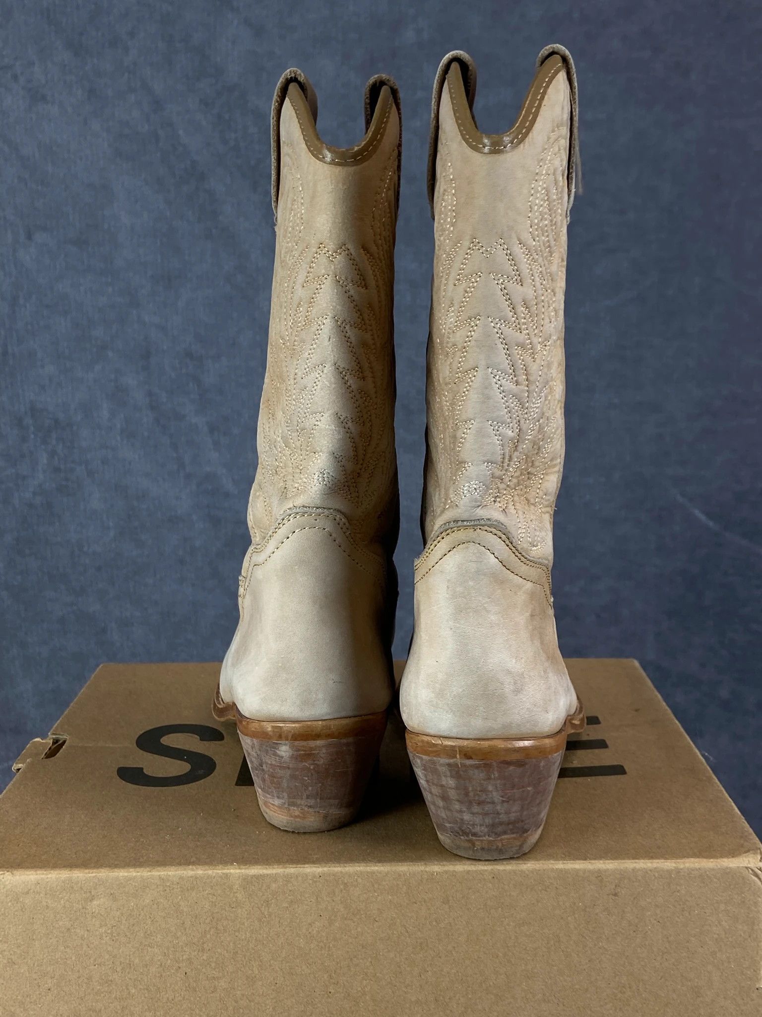 Rodebjer Beige Vintage Western Cowboy Boots Size US 7 / IT 37 - 3 Thumbnail