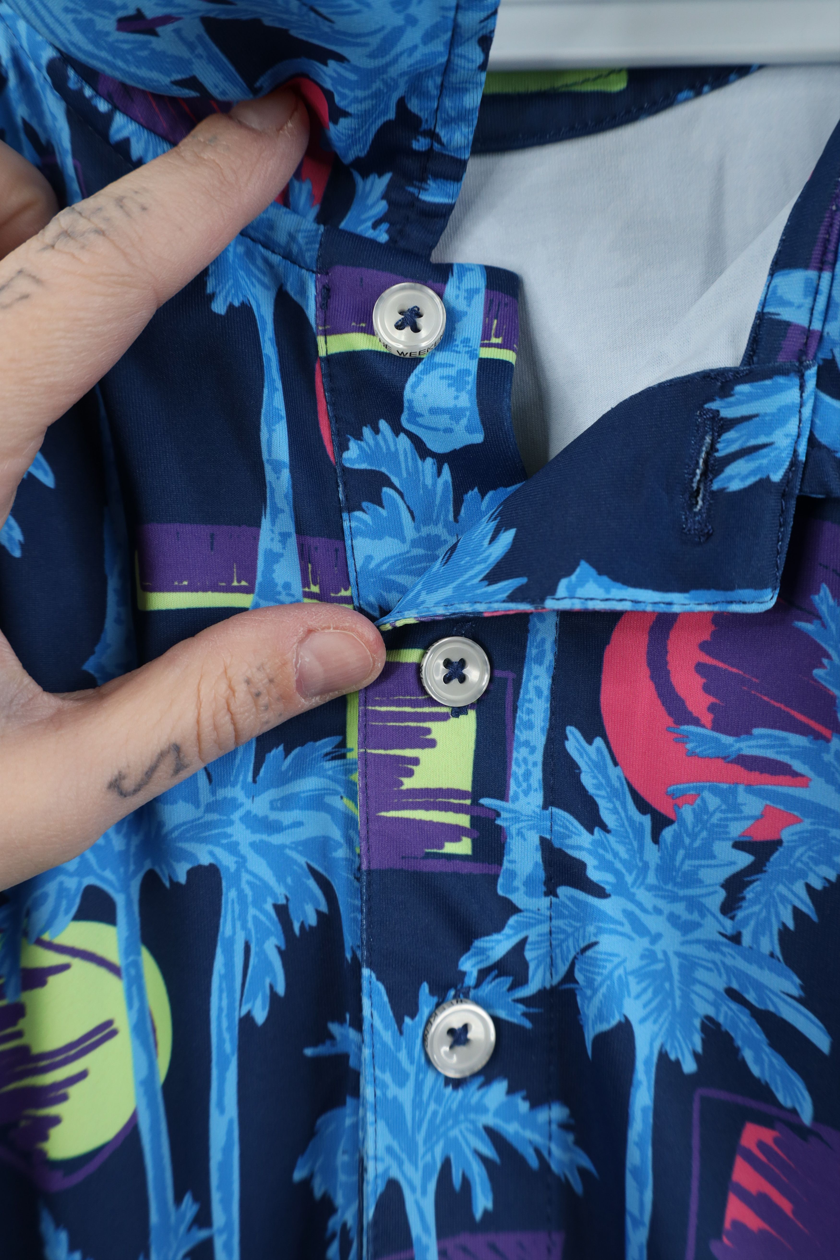 Chubbies Chubbies Neon Light Palm Tree Short Sleeve Polo Shirt Size US L / EU 52-54 / 3 - 5 Thumbnail