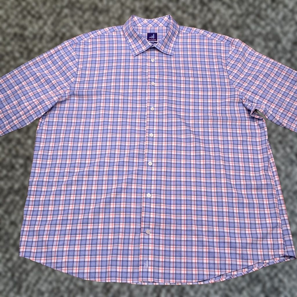 johnnie-O johnnie-O Prepformance Shirt Mens 2XL Blue Plaid Button Up Stretch Shirt Size US XXL / EU 58 / 5 - 1 Thumbnail
