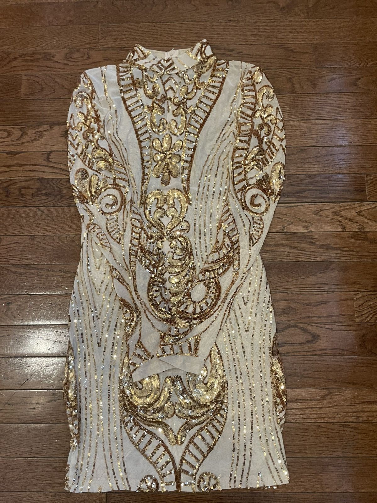 Other Banjui gold sequin & mesh dress Size S / US 4 / IT 40 - 1 Thumbnail