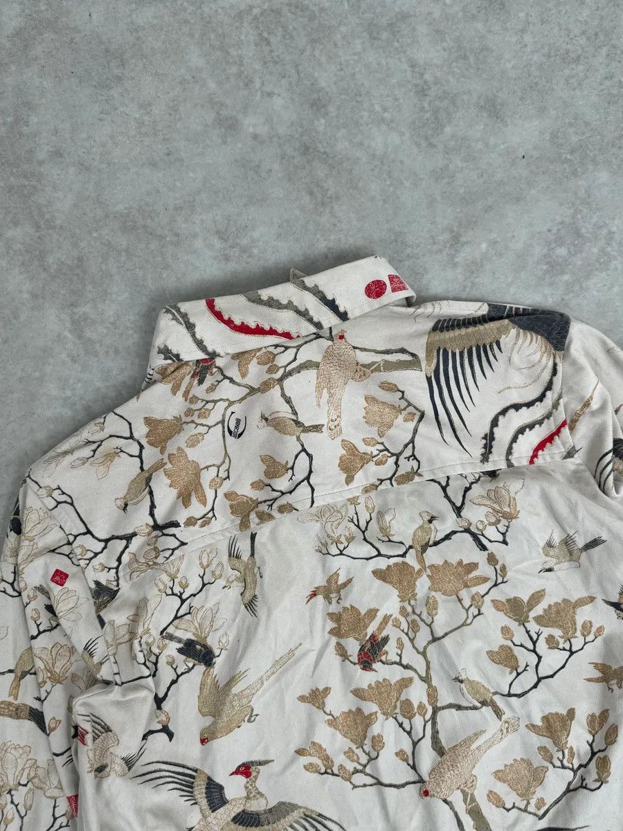 Roberto Cavalli AW2003 Cavalli Asian Fantasy World Bird Cream Shirt Size US M / EU 48-50 / 2 - 7 Thumbnail