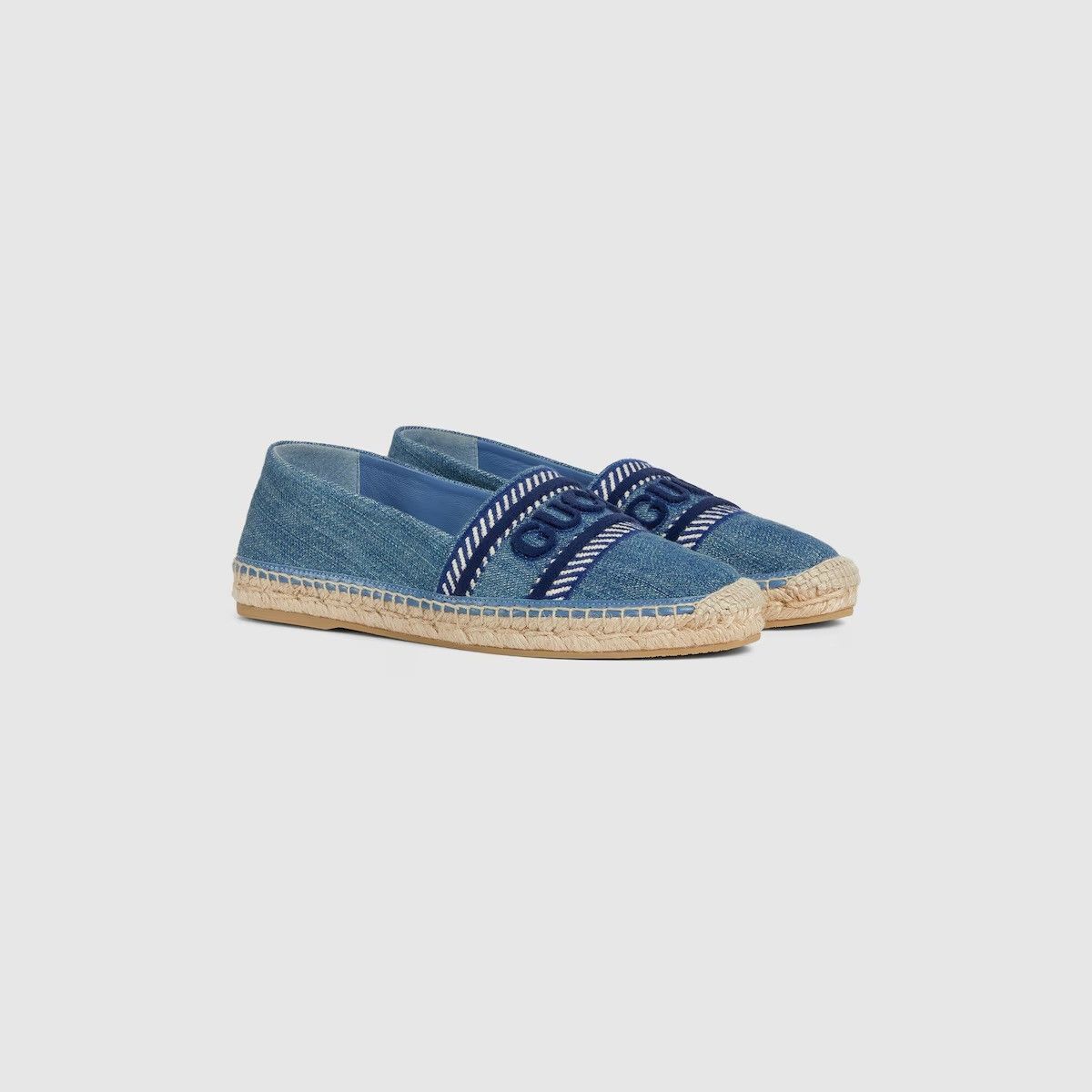 Gucci o1loc1c0426 821220 Women's "Gucci" Espadrille in Blue Size US 5 / IT 35 - 4 Thumbnail