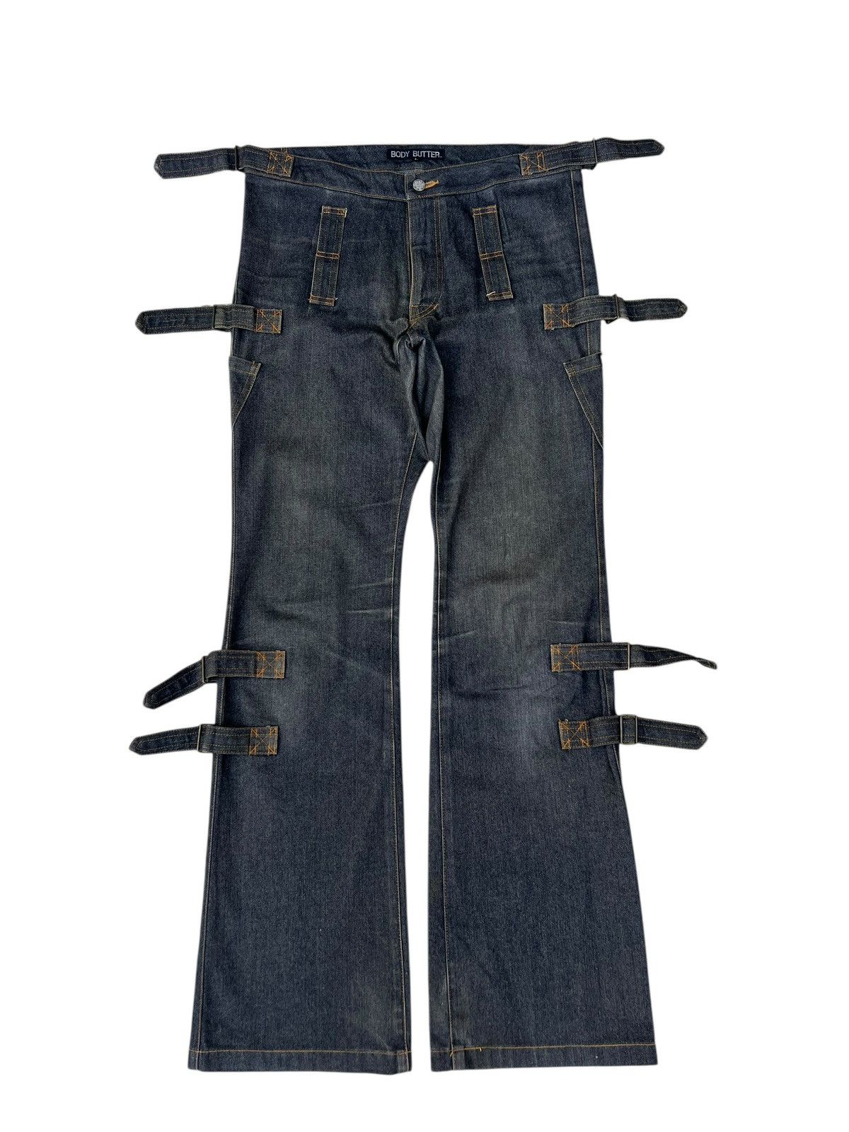 Vintage Vintage Body Butter Japan Fade Denim Bondage Bootcut Jeans Size US 33 - 3 Thumbnail
