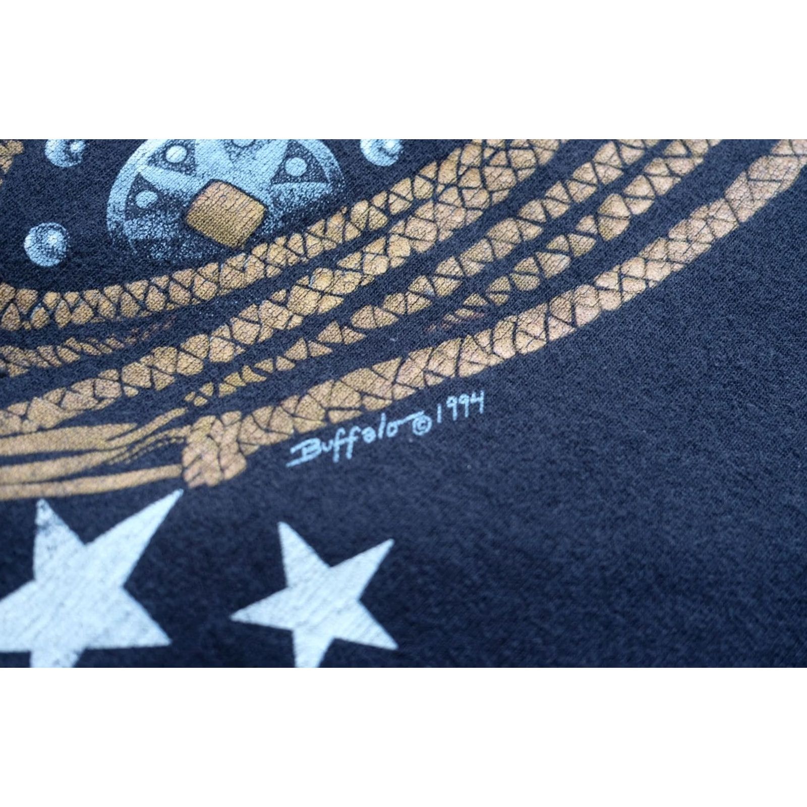 Fruit Of The Loom VINTAGE Fruit of the Loom WESTERN AMERICAN SPIRIT Graphic BLACK T SHIRT XL Men 90s Size US XL / EU 56 / 4 - 5 Thumbnail