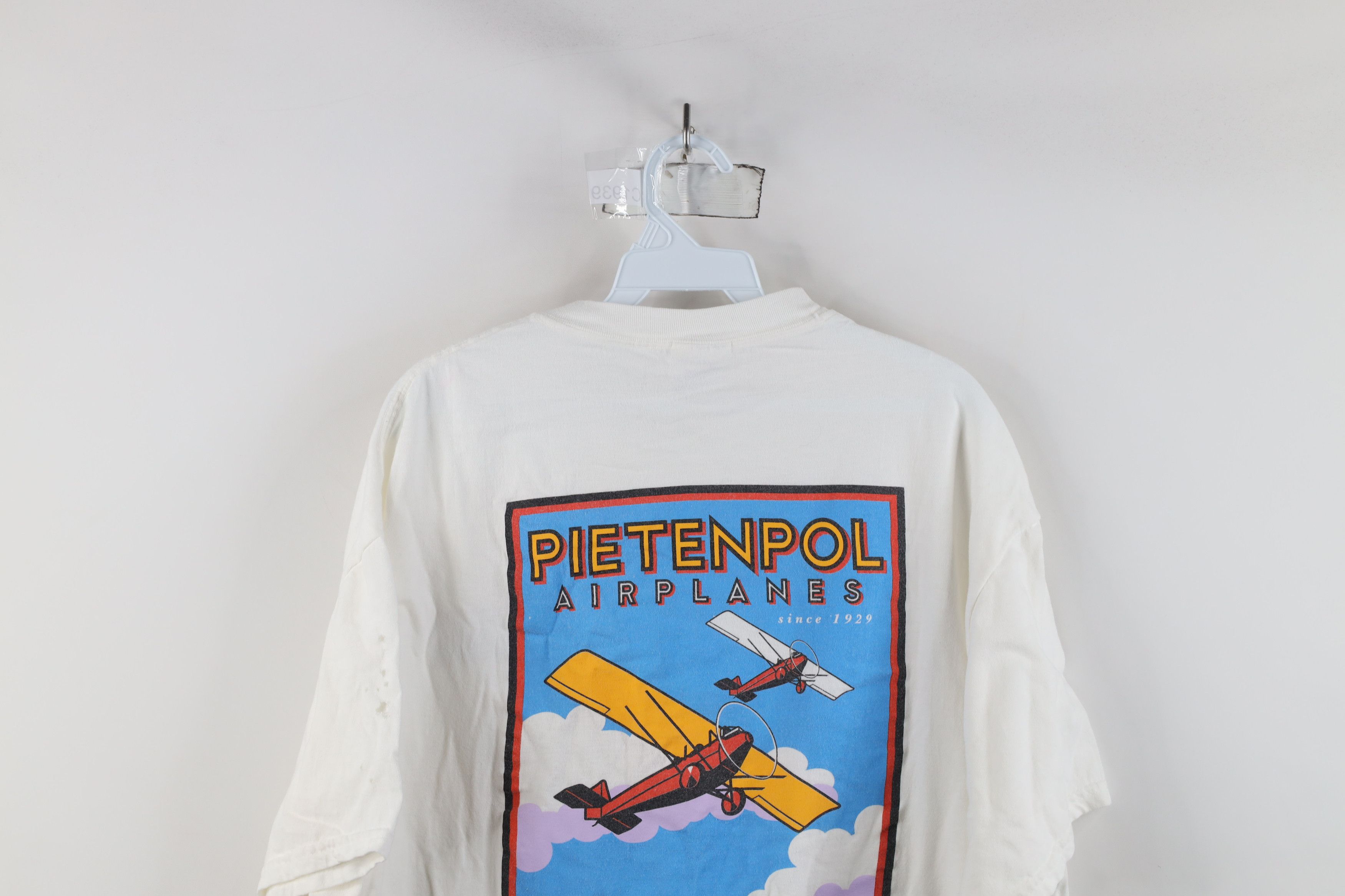 Vintage Vintage 90s Streetwear Spell Pietenpol Airplanes T-Shirt Size US XL / EU 56 / 4 - 11 Thumbnail