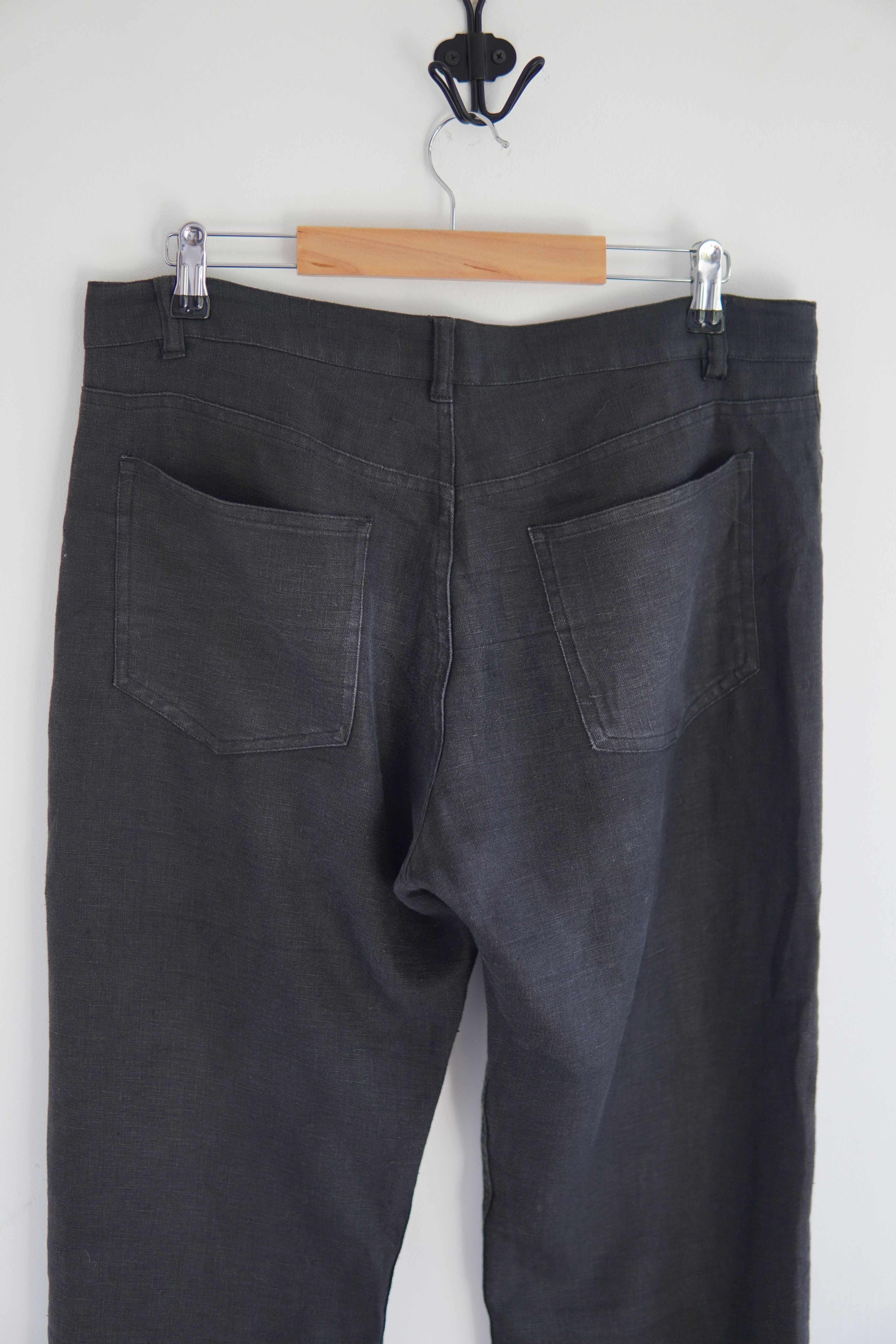 Japanese Brand Vintage Conwell Linen Avant-Garde Black Pants Size US 32 / EU 48 - 9 Thumbnail