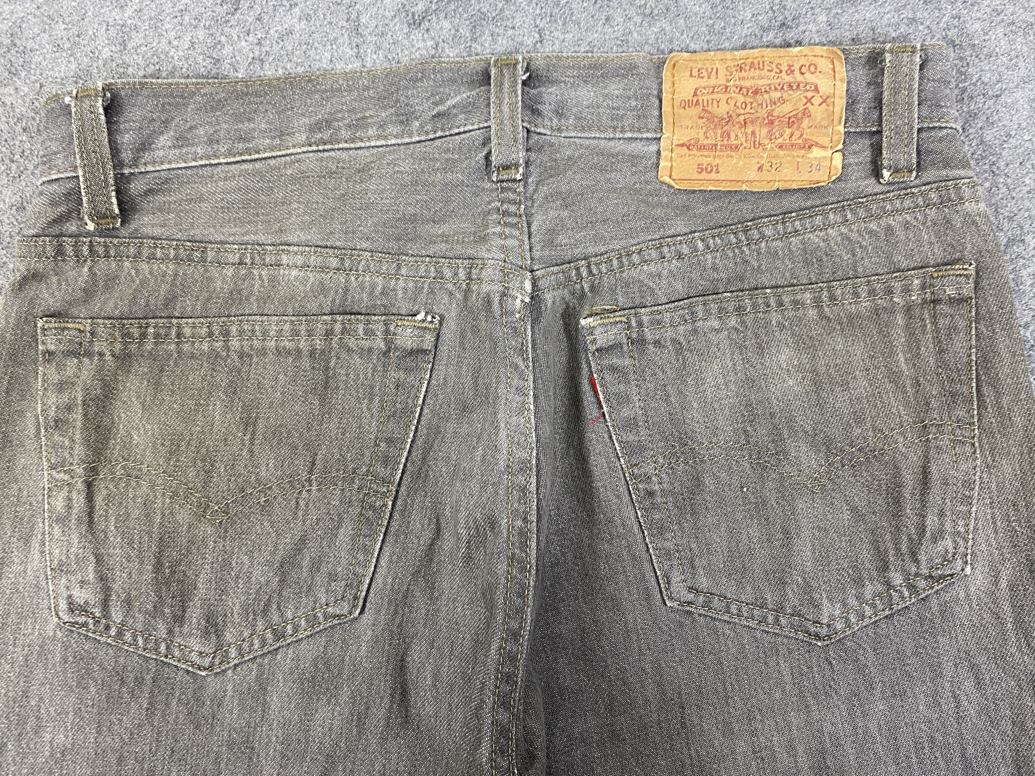Levi's Dirty Grey Vintage Levi's 501 Jeans 31x26.5 - JN3378 Size US 31 - 4 Thumbnail