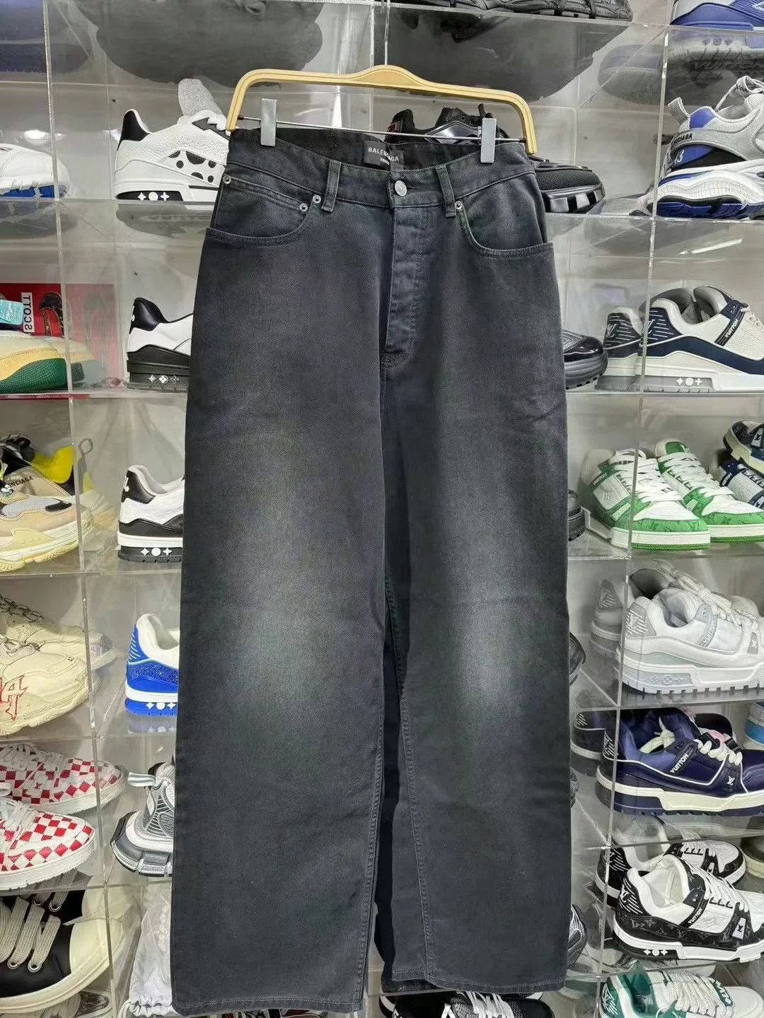 Balenciaga Balenciaga Black Baggy Wide-Leg Jeans Size US 26 / EU 42 - 1 Thumbnail