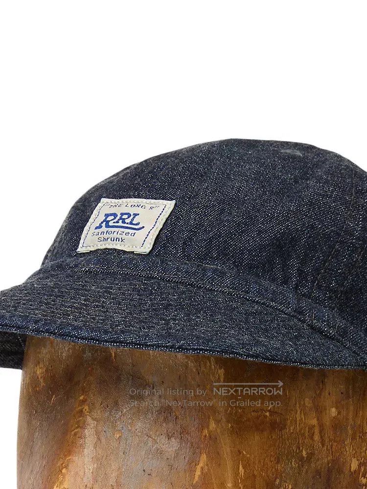 RRL Ralph Lauren RRL Ralph Lauren Classic indigo cotton denim hat RL93749 Size ONE SIZE - 6 Thumbnail