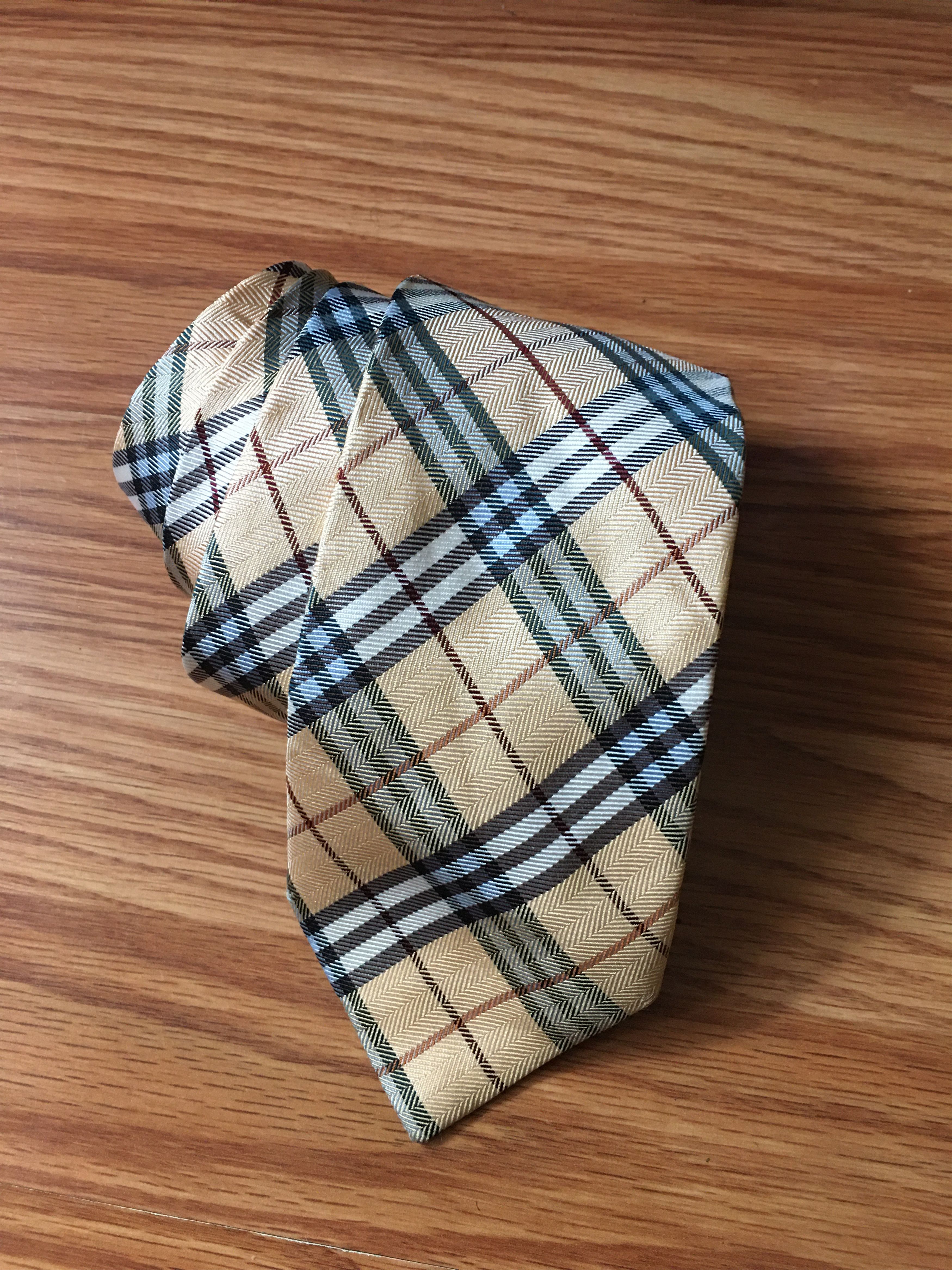 Burberry BURBERRY London Plaid Tartan Silk Mens Tie Size ONE SIZE - 1 Thumbnail