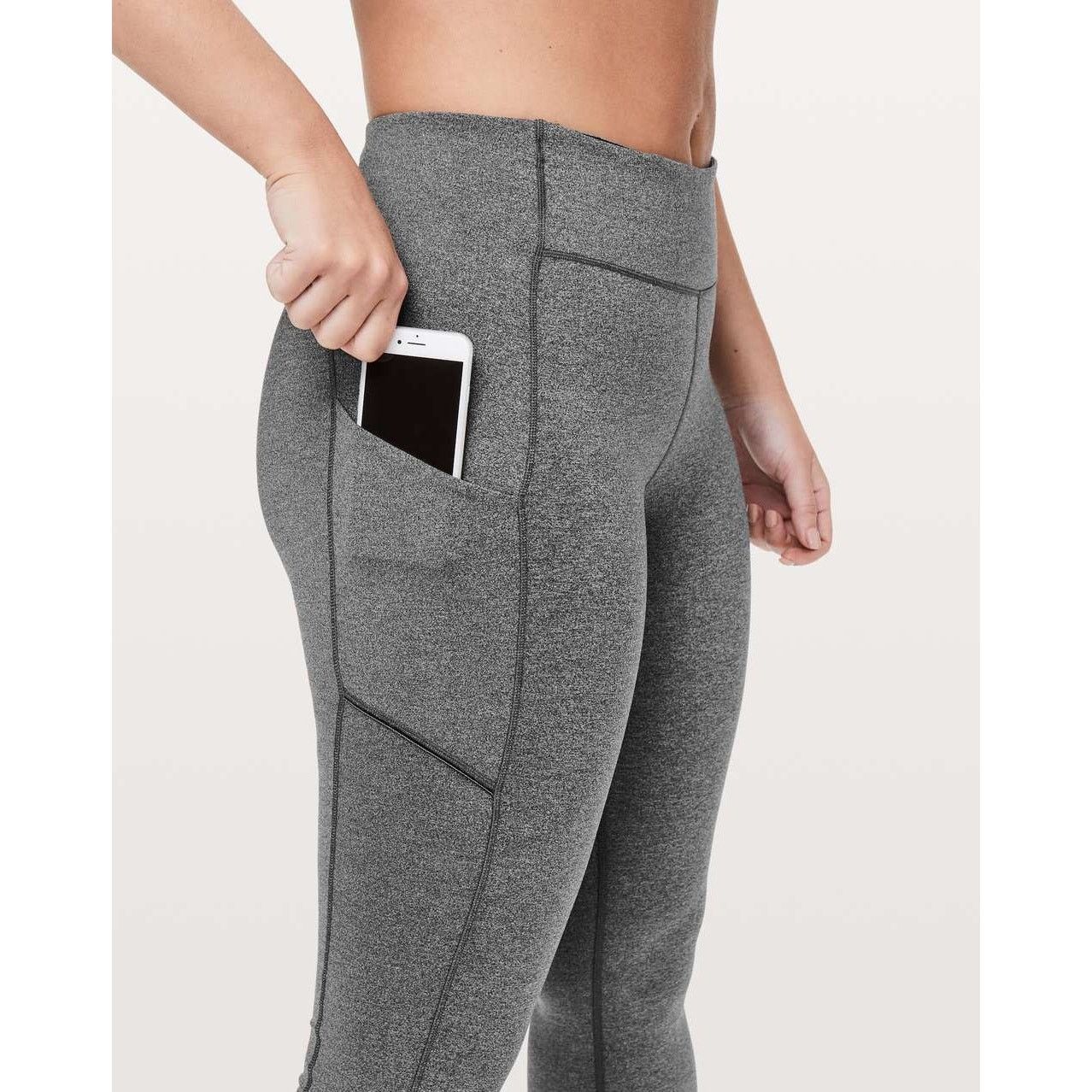 Lululemon Lululemon Luxtreme Gray Cropped Leggings size 6 Size 28" / US 6 / IT 42 - 3 Thumbnail