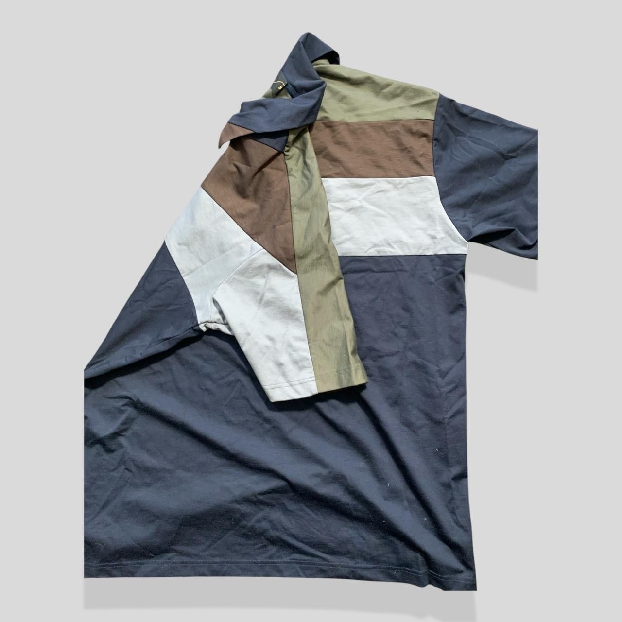 Kolor KOLOR navy panelled polo shirt Size US XL / EU 56 / 4 - 3 Thumbnail