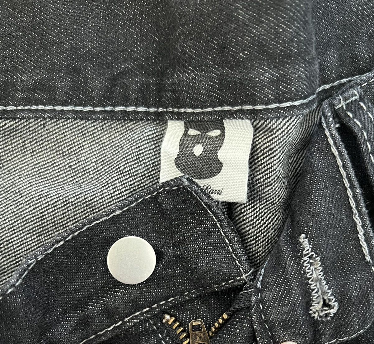 Retrofit Black denim jeans with embroidered logo Size US 34 / EU 50 - 5 Thumbnail