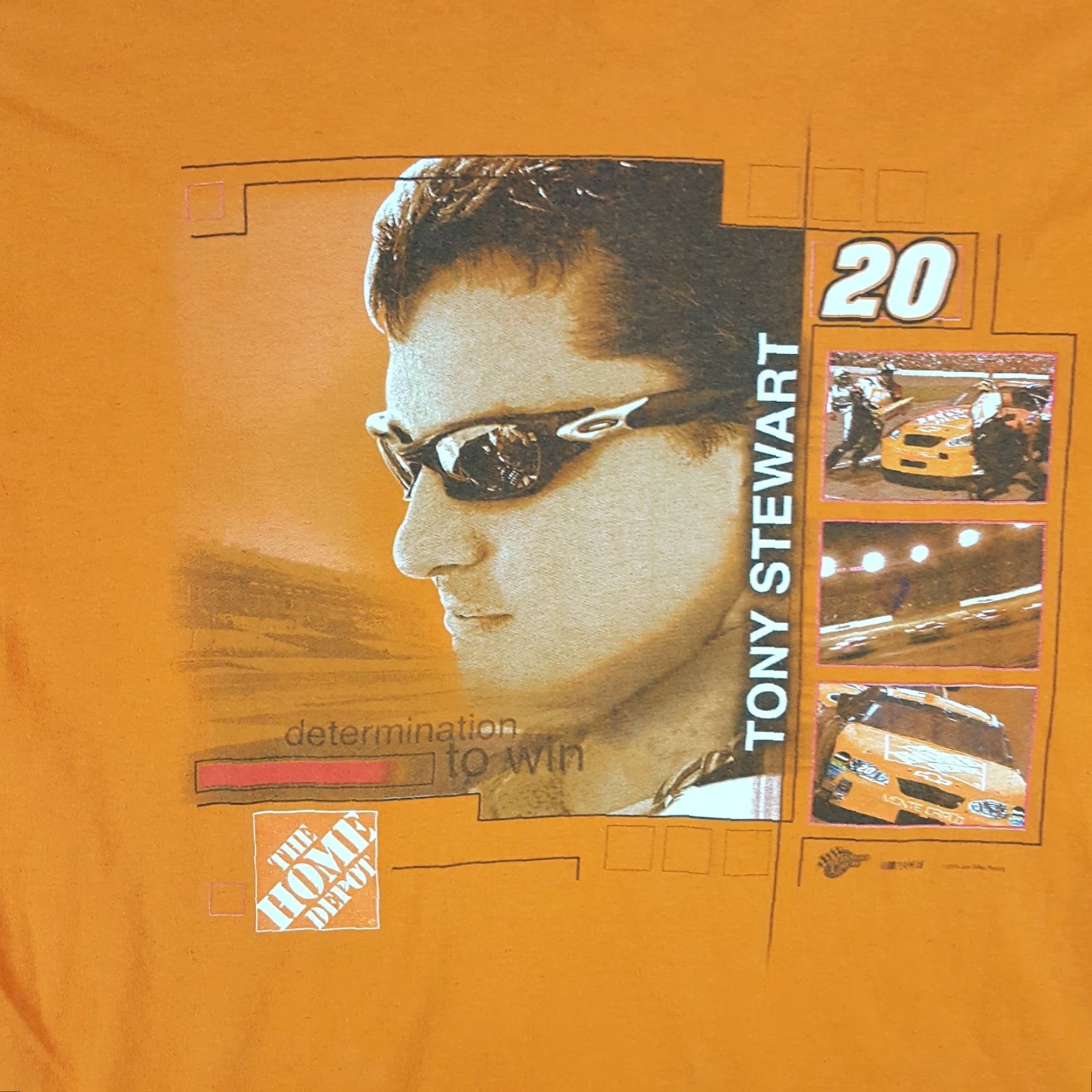 Vintage VINTAGE Winner's Circle Tony Stewart Home Depot Racing NASCAR T-Shirt Orange XL 00s Mens Size US XL / EU 56 / 4 - 7 Thumbnail