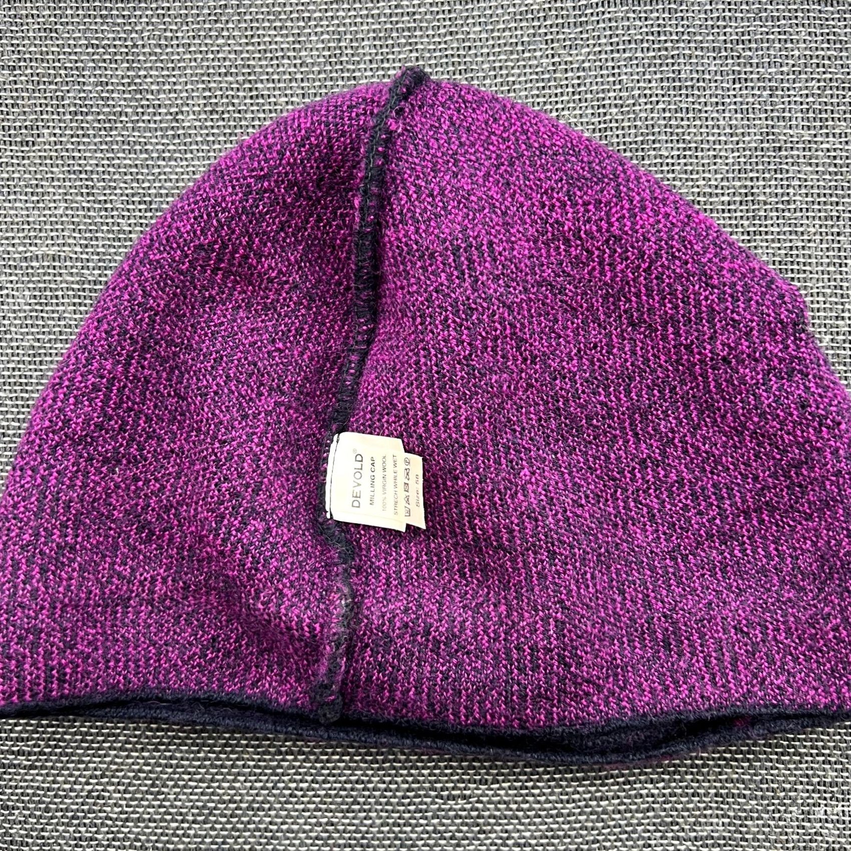 Vintage Devold Beanie Unisex Adults One Size 100% Virgin Wool Fleece Purple Thermal Knit Hat Size ONE SIZE - 4 Thumbnail