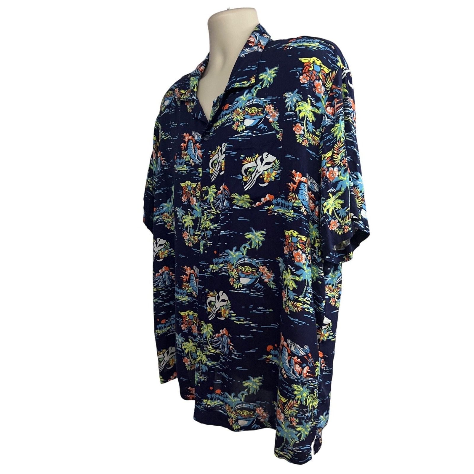 Star Wars Star Wars Mandalorian Blue Hawaiian Button Shirt 2XL Pocket Size US XXL / EU 58 / 5 - 3 Thumbnail