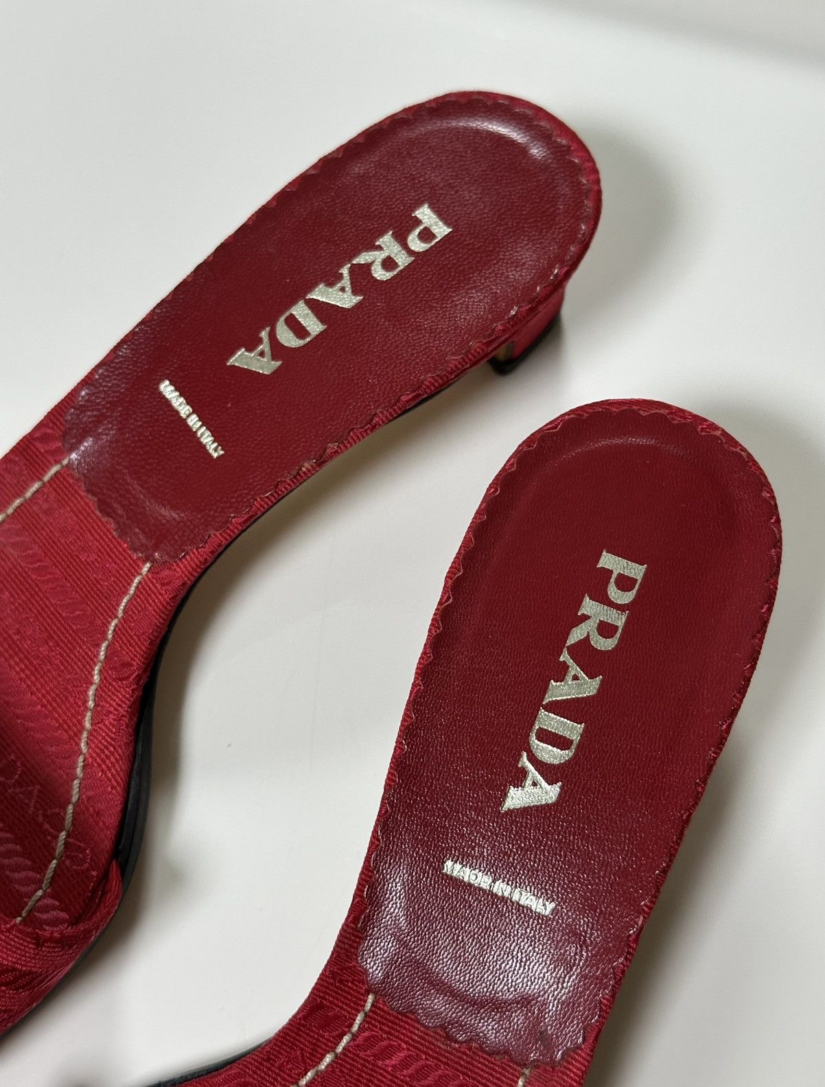 Prada PRADA Nylon Logo Sandals Size US 5 / IT 35 - 6 Thumbnail
