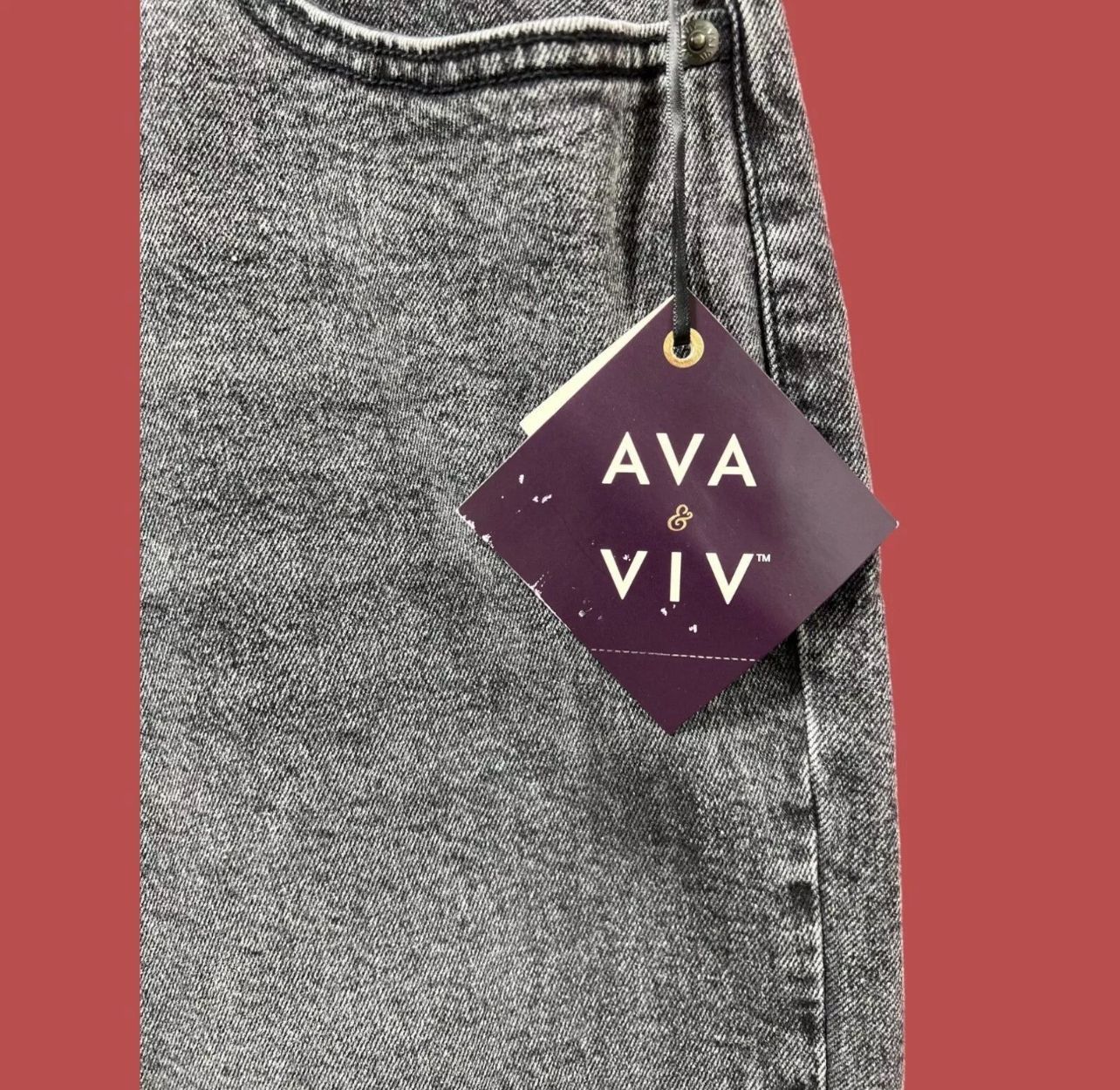Other Ava & Viv - Women's High-Rise Straight Pants - Stretch - Bla Size 42" / US 20 - 13 Thumbnail