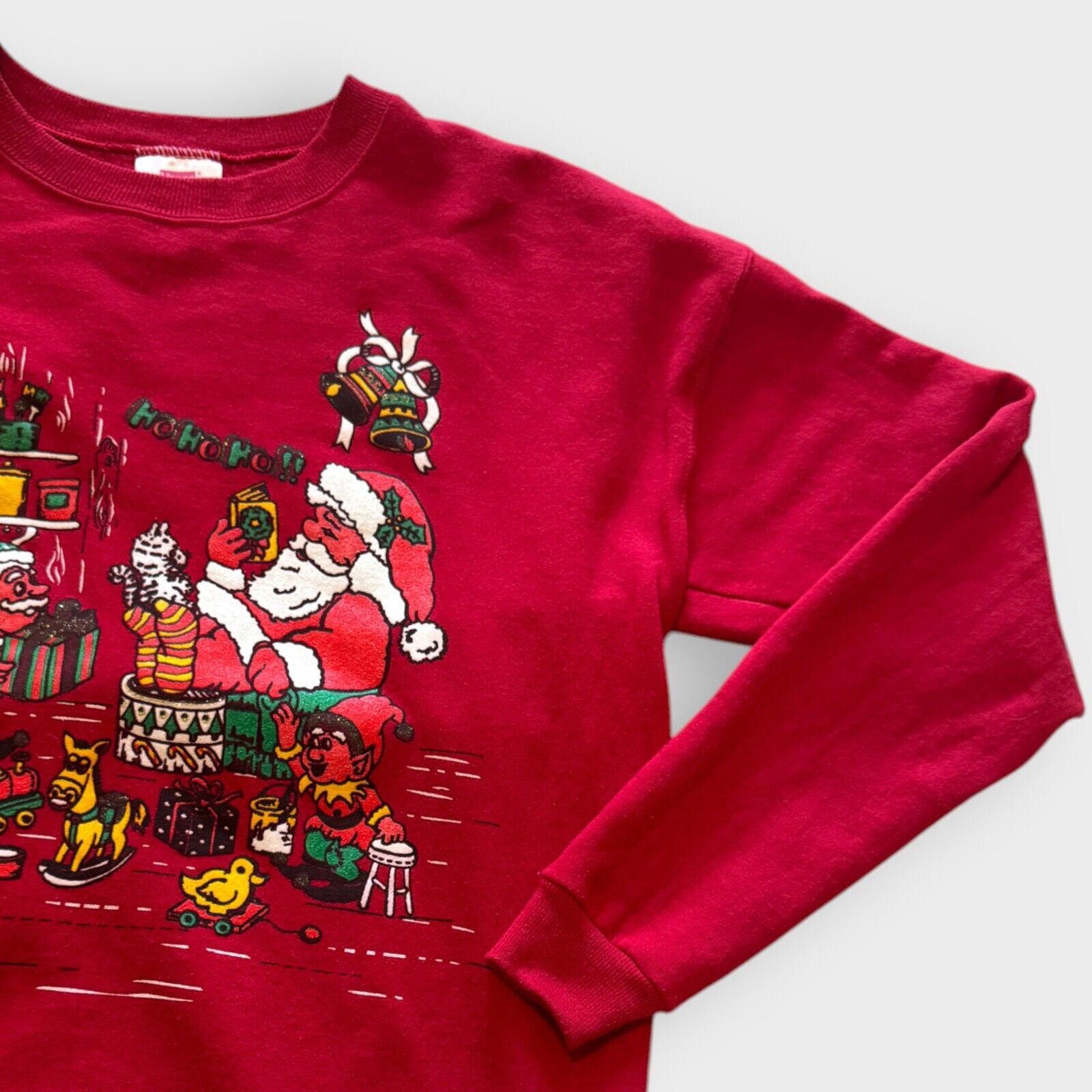 Hanes Vintage 90s Pullover Christmas Sweatshirt Hanes Santa Size M / US 6-8 / IT 42-44 - 6 Thumbnail