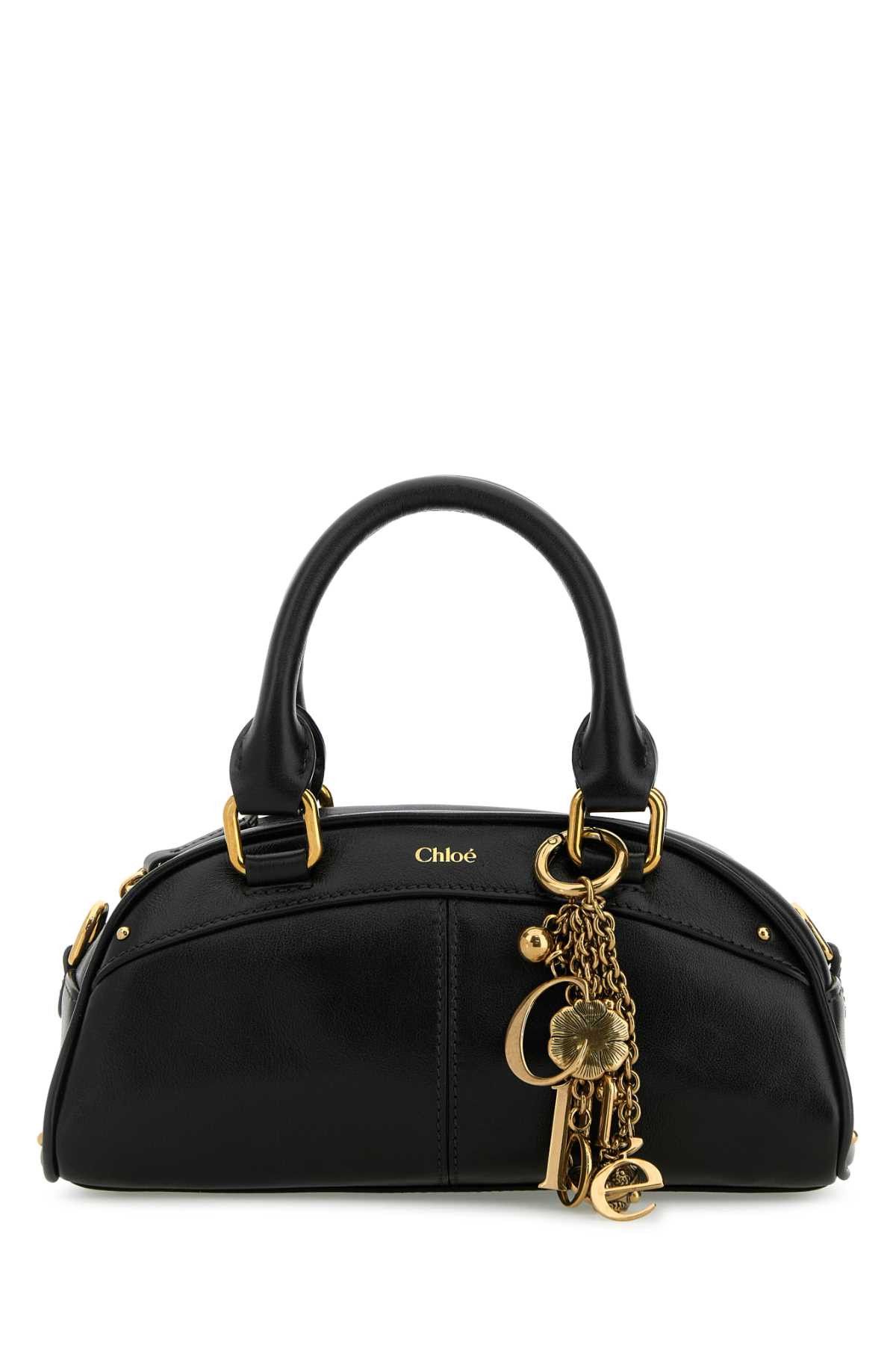 Chloe Black Small Leather Bowling Chloe Small Handbag Size ONE SIZE - 1 Thumbnail