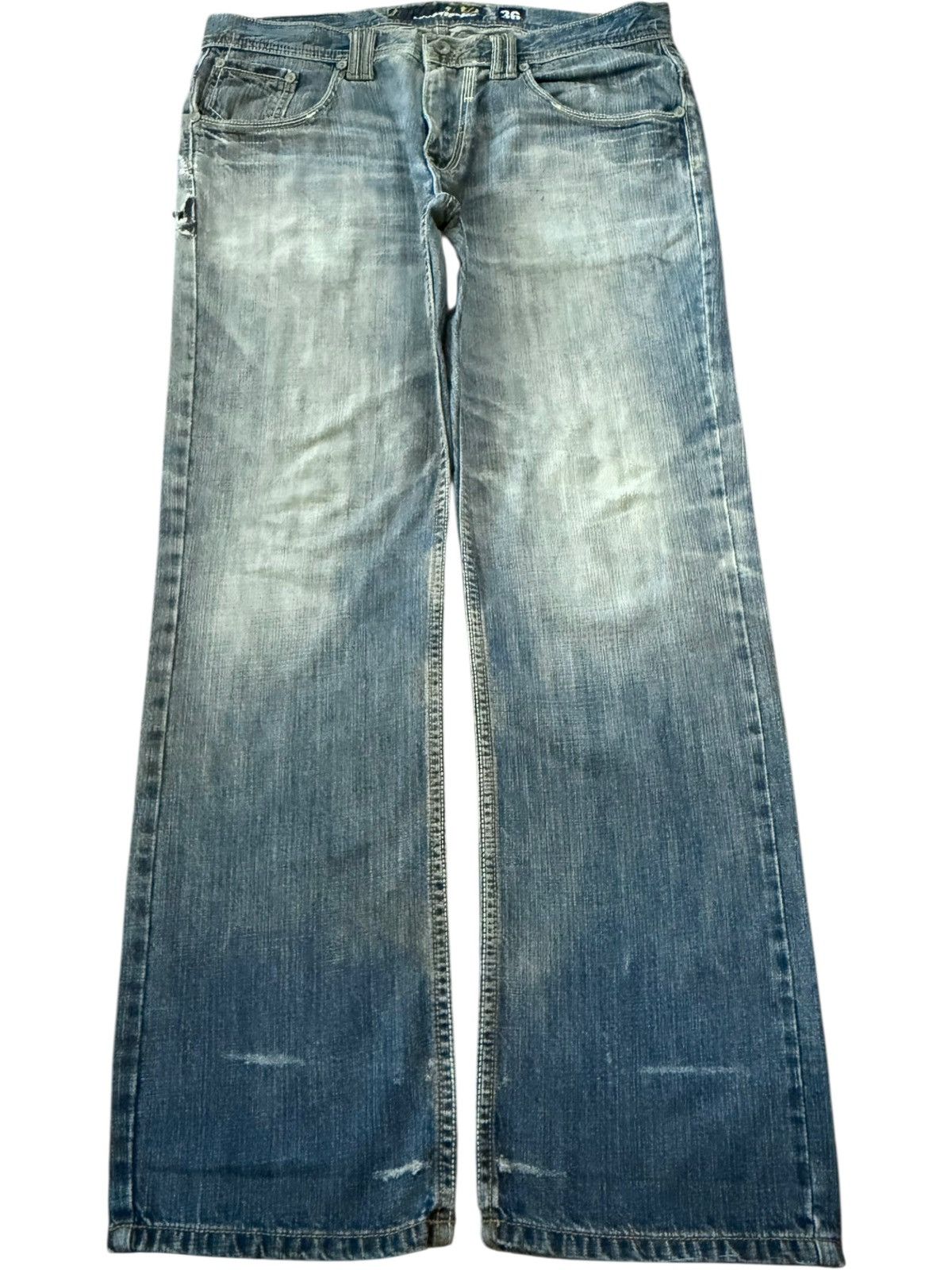Lee Vintage Lee Pipes Mud Wash Distress Loose Jeans Size US 36 / EU 52 - 1 Thumbnail