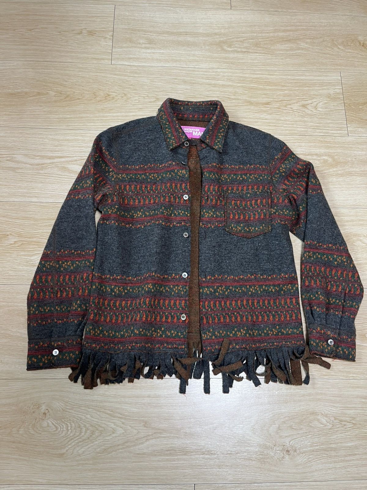 Junya Watanabe S Junya watatanabe man fringe wool knit jacket Size US L / EU 52-54 / 3 - 1 Thumbnail
