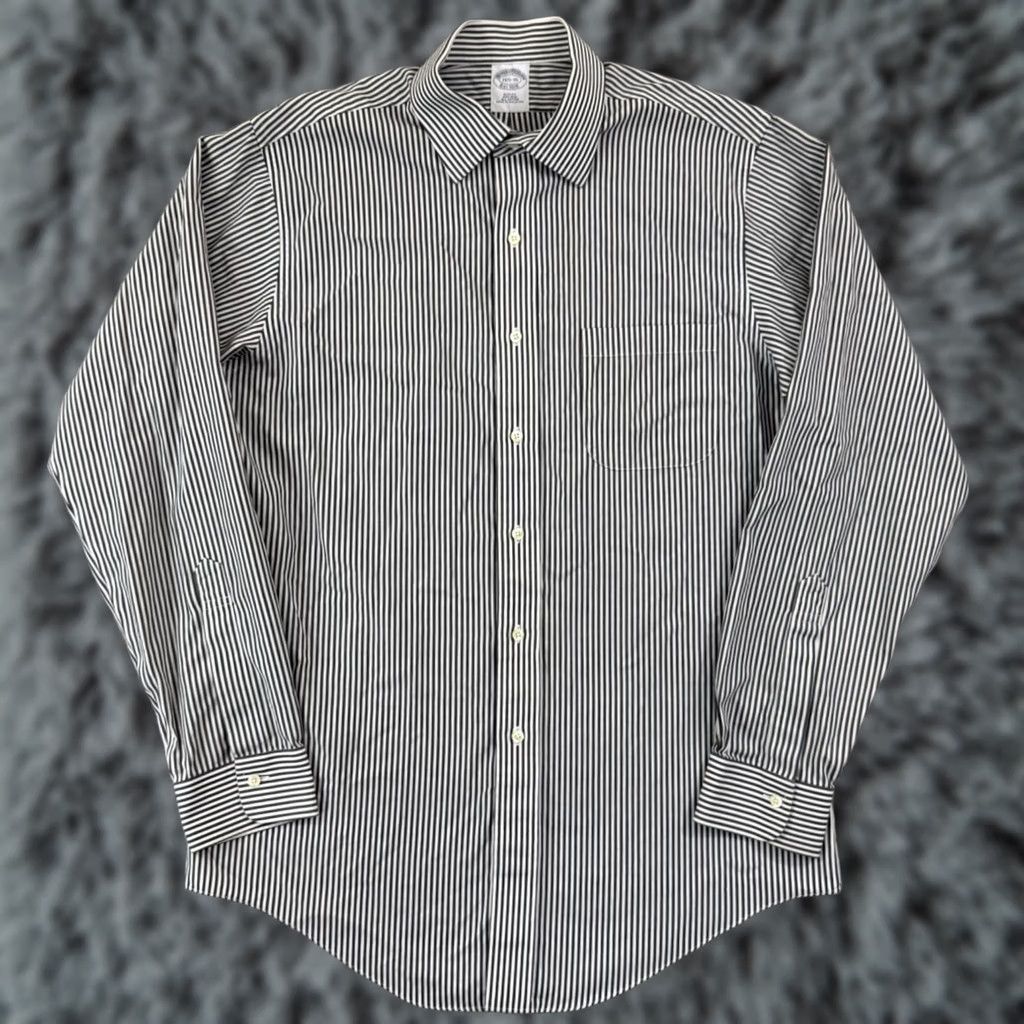 Brooks Brothers Brooks Brothers Shirt Mens Medium Slim Button-Up Long Sleeve Striped Preppy 1818 Regent City Classic Casual Formal Workwear Size US M / EU 48-50 / 2 - 1 Thumbnail