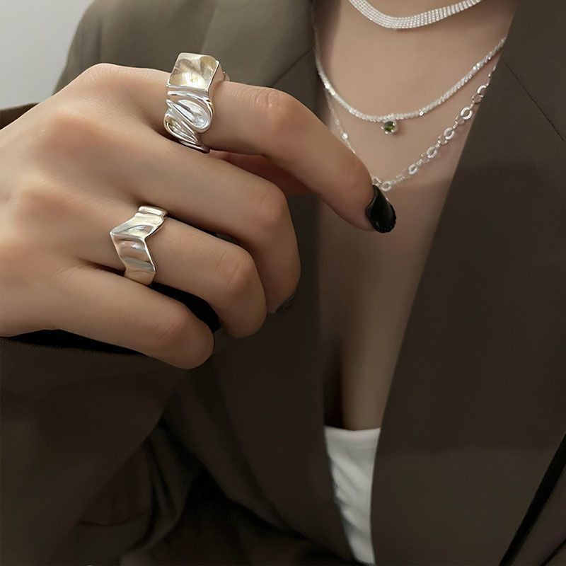 Jewelry Crazy Jewelry Rings Open Size Chrome Ring (Size 7-13) Size ONE SIZE - 2 Thumbnail