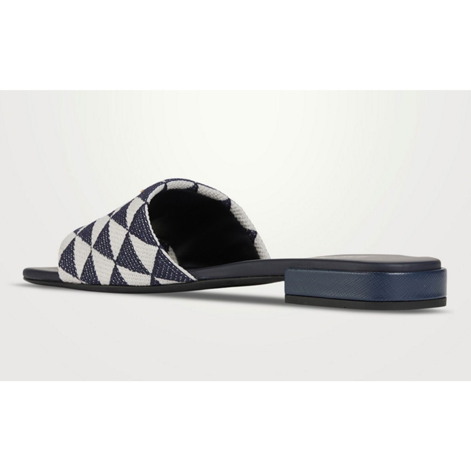 Prada Prada Jacquard Triangle Logo Baltico Talco Blue White Slide Size US 6 / IT 36 - 11 Thumbnail