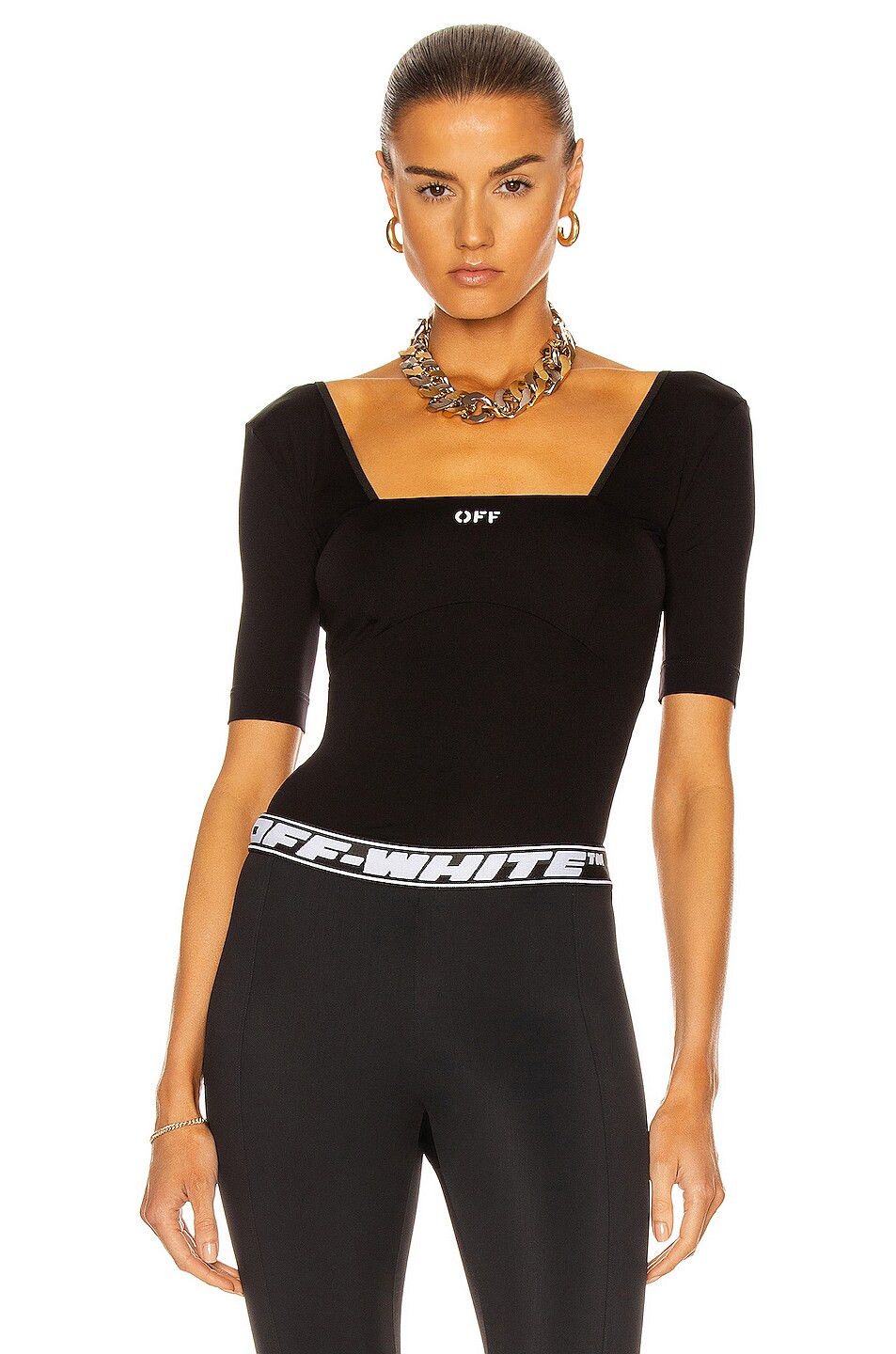 Off-White o1y1225 Logo T-Shirt in Black Size XS / US 0-2 / IT 36-38 - 1 Thumbnail