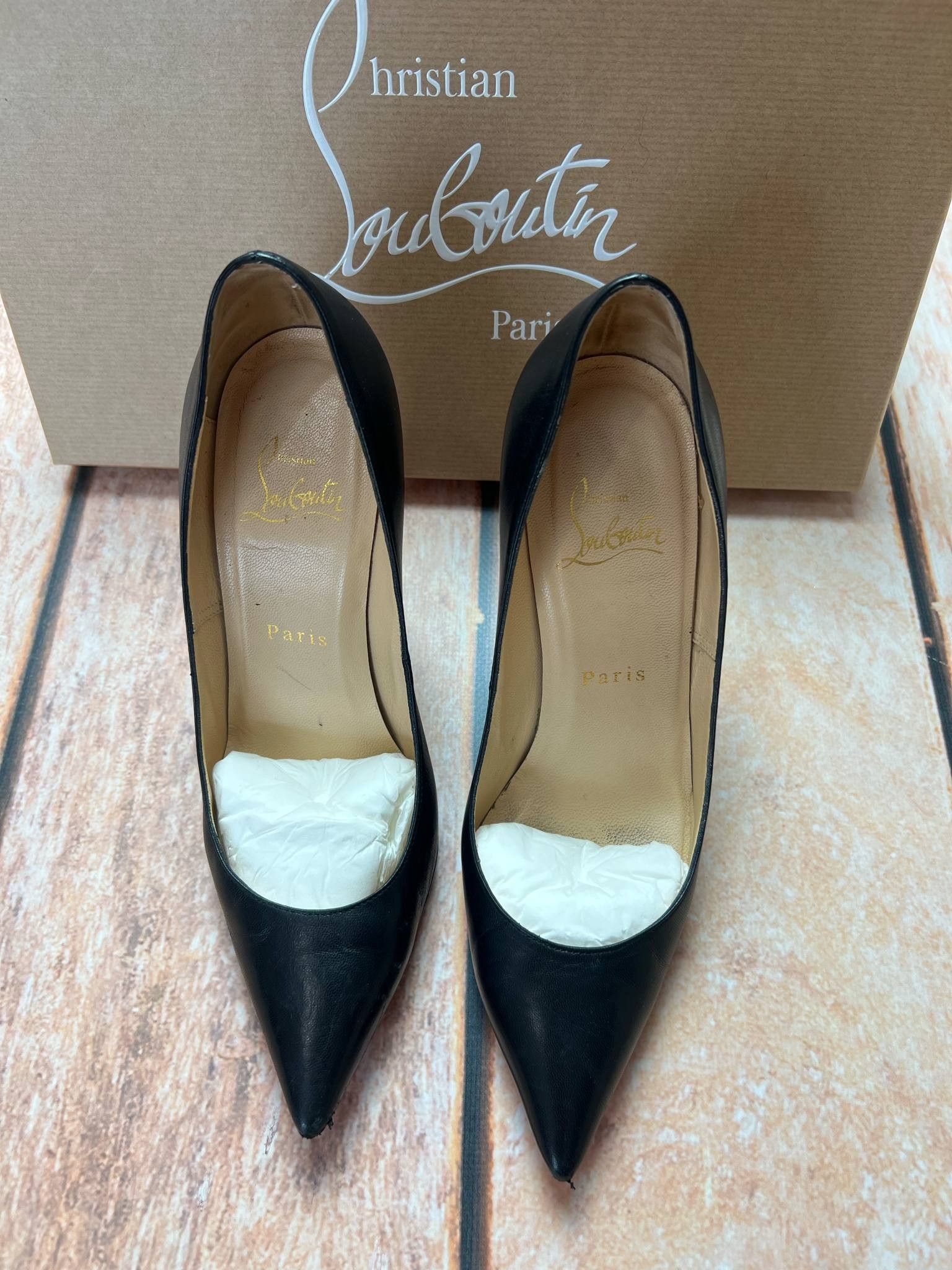Christian Louboutin Christian Louboutin apostrophy pump 100 napad leather hells Size US 6 / IT 36 - 10 Thumbnail