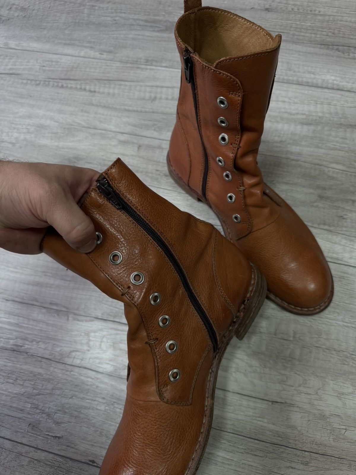 MoMA Moma Tronchetto Ankle Leather Brown Boots Size 40 Size US 8 / EU 41 - 5 Thumbnail