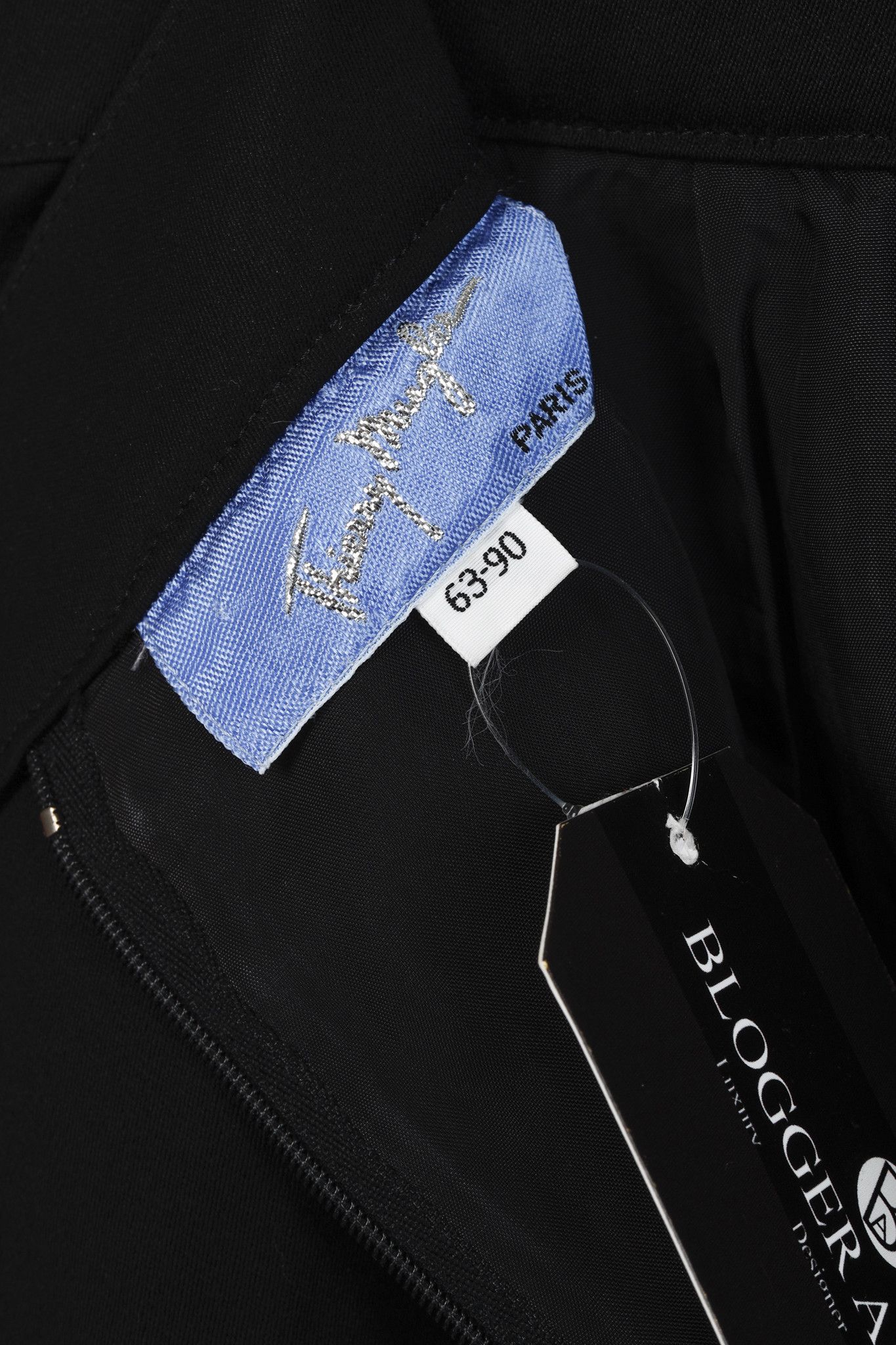 Thierry Mugler Thierry Mugler Vintage Black Wool Pencil Skirt Size 25" / US 0 / IT 36 - 4 Thumbnail