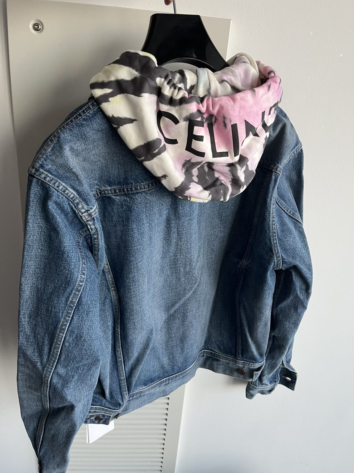 Celine × Hedi Slimane Super Runway Brand New Celine Hedi Slimane Denim Logo Jacket Size US L / EU 52-54 / 3 - 14 Thumbnail