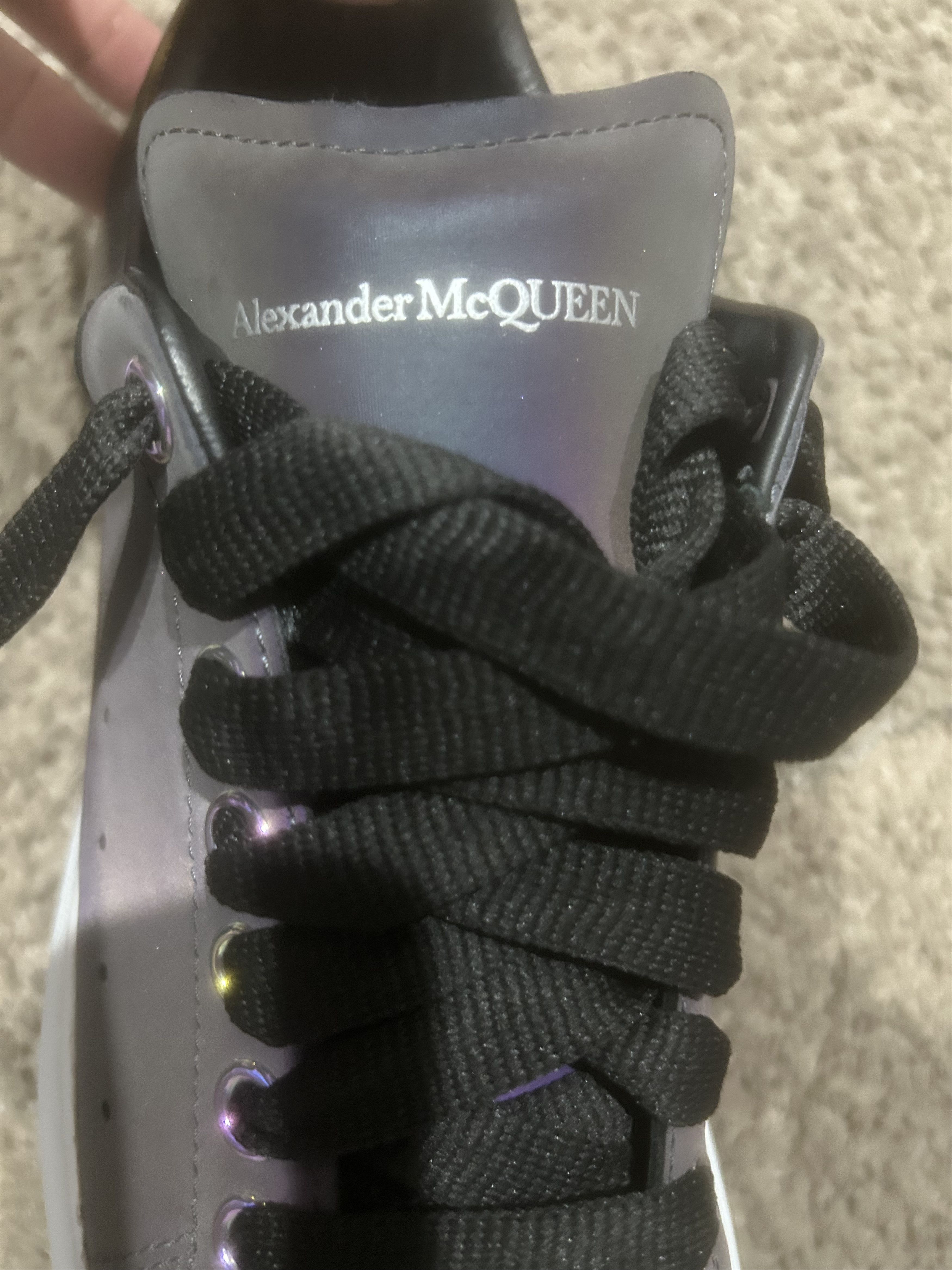 Alexander McQueen Alexander McQueen Irridescent Tech Bettle/Black Size US 7 / EU 40 - 10 Thumbnail