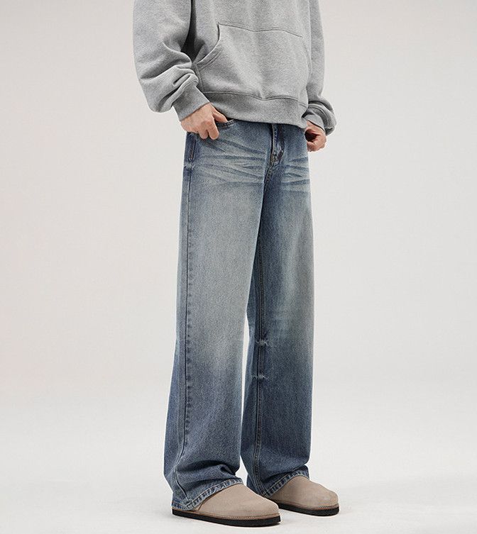 Vintage Retro American cleanfit loose straight men's baggy jeans Size US 32 / EU 48 - 3 Thumbnail