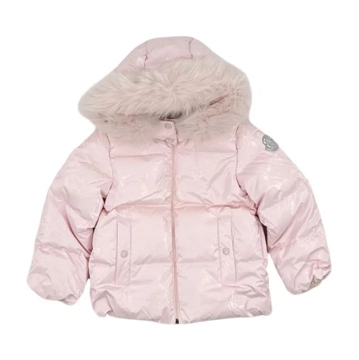 Moncler Moncler Kids' Pink Hooded Down Jacket Size US M / EU 48-50 / 2 - 1 Thumbnail