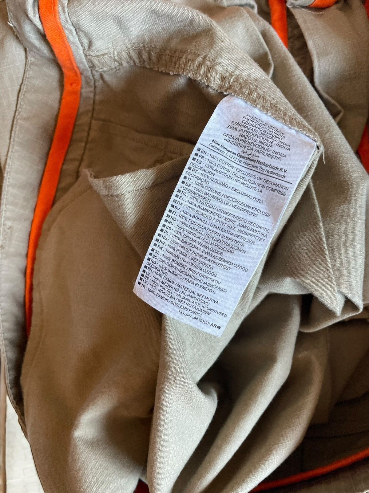 Nike × Vintage NIKE VINTAGE CARGO MILITARY Logo Shorts Swoosh Beige Bermuda Size US 33 - 7 Thumbnail